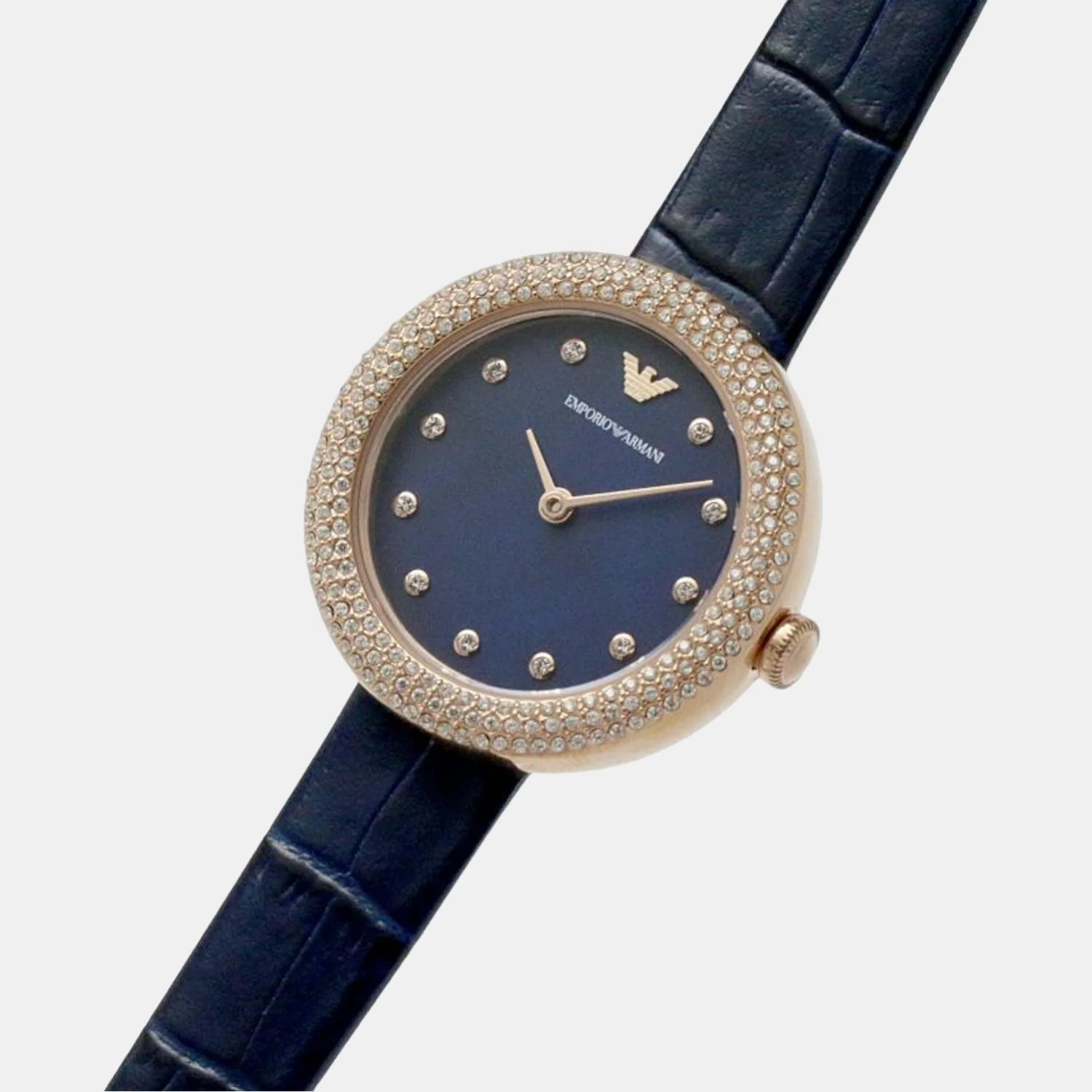 Women Quartz Blue Dial Analog Leather Watch AR11434 - Image 7