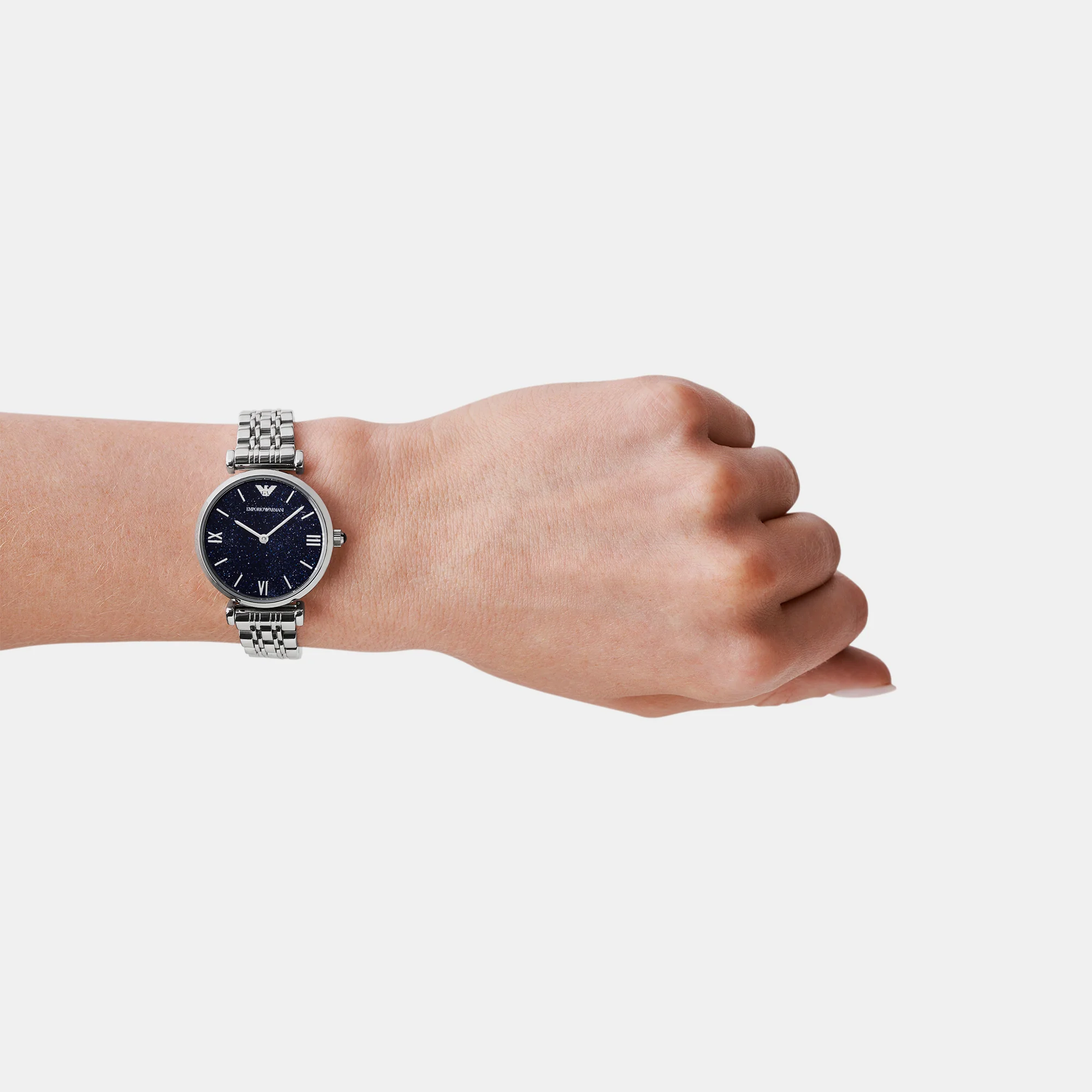 Women Quartz Blue Dial Analog Stainless Steel Watch AR11091 - Image 6