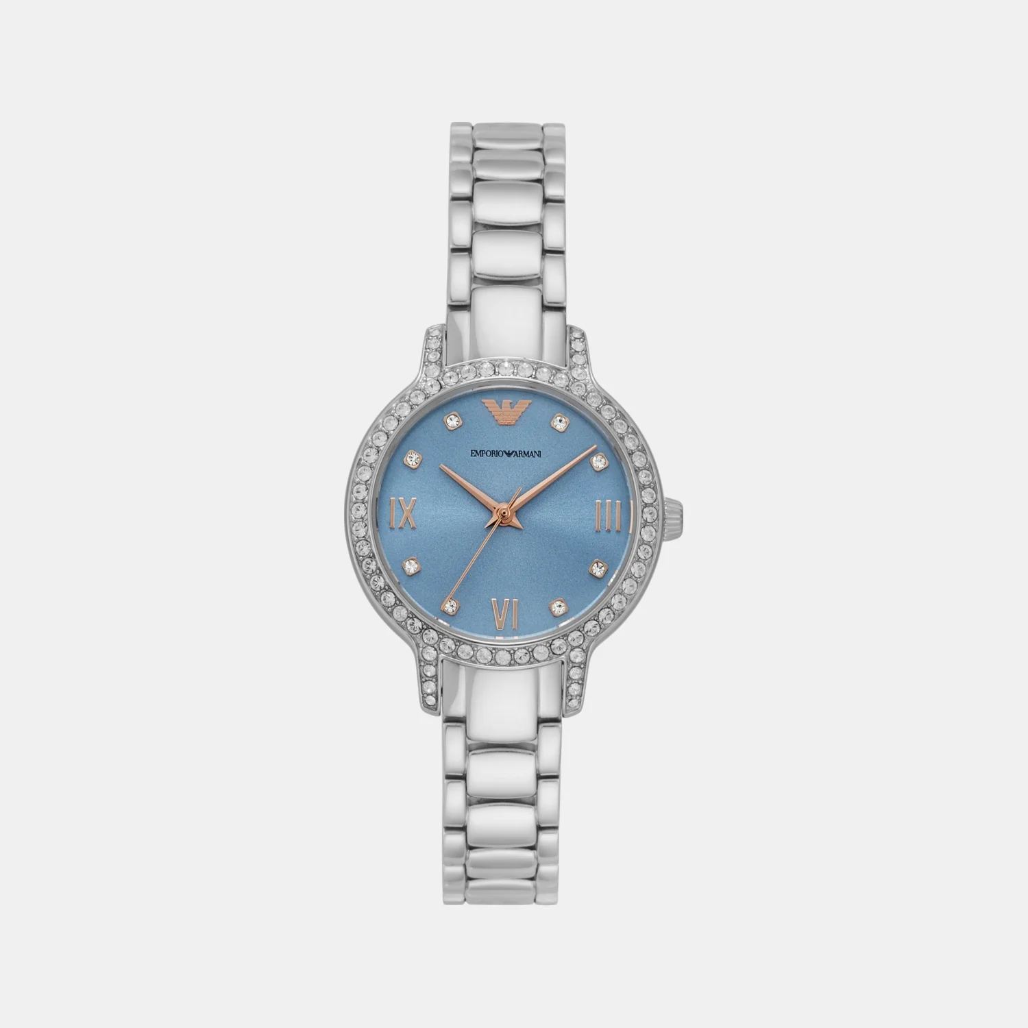 Women Quartz Blue Dial Analog Stainless Steel Watch AR11585 - Image 2