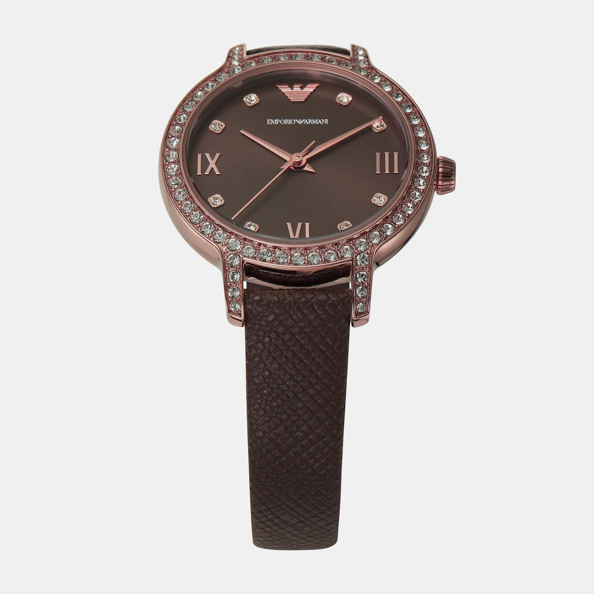 Women Quartz Brown Dial Analog Leather Watch AR11555 - Image 3