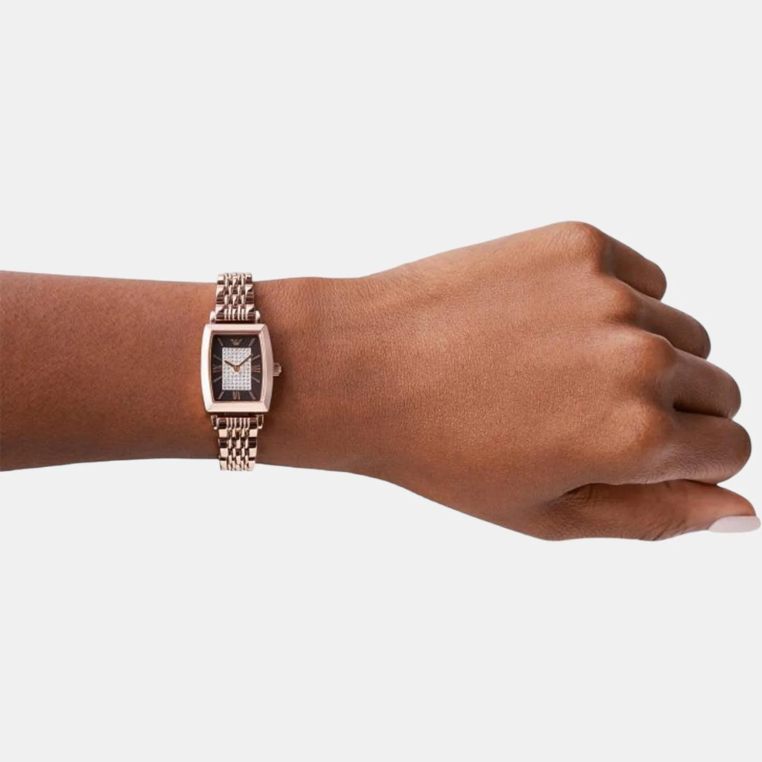 Women Quartz Brown Dial Analog Stainless Steel Watch AR11407 - Image 4