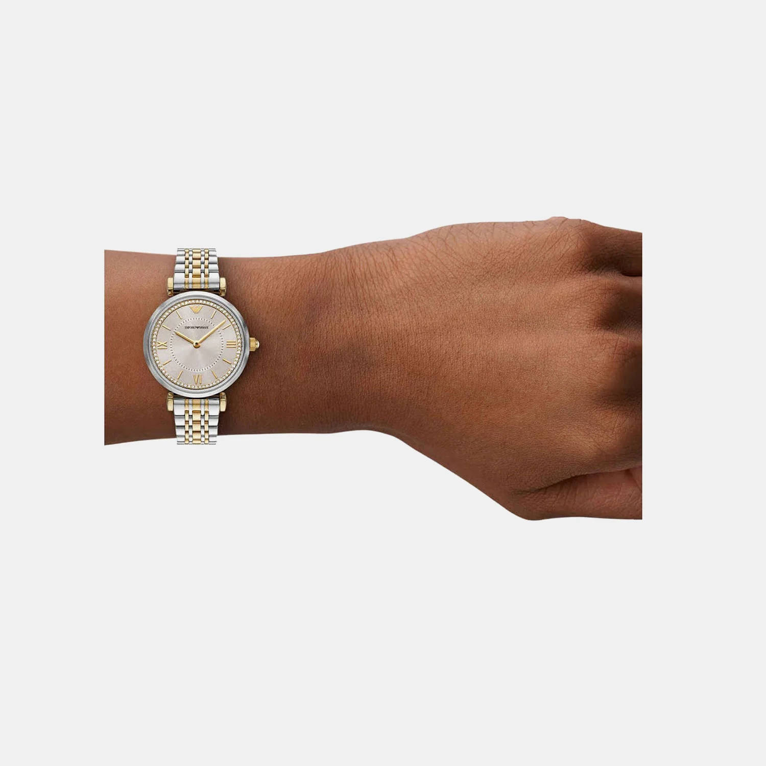 Women Quartz Brown Dial Analog Stainless Steel Watch AR11702 - Image 3
