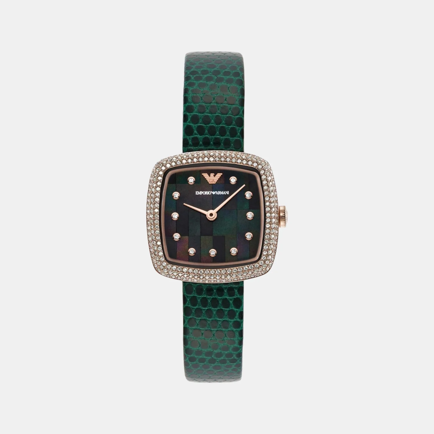 Women Quartz Green Dial Analog Leather Watch AR11497