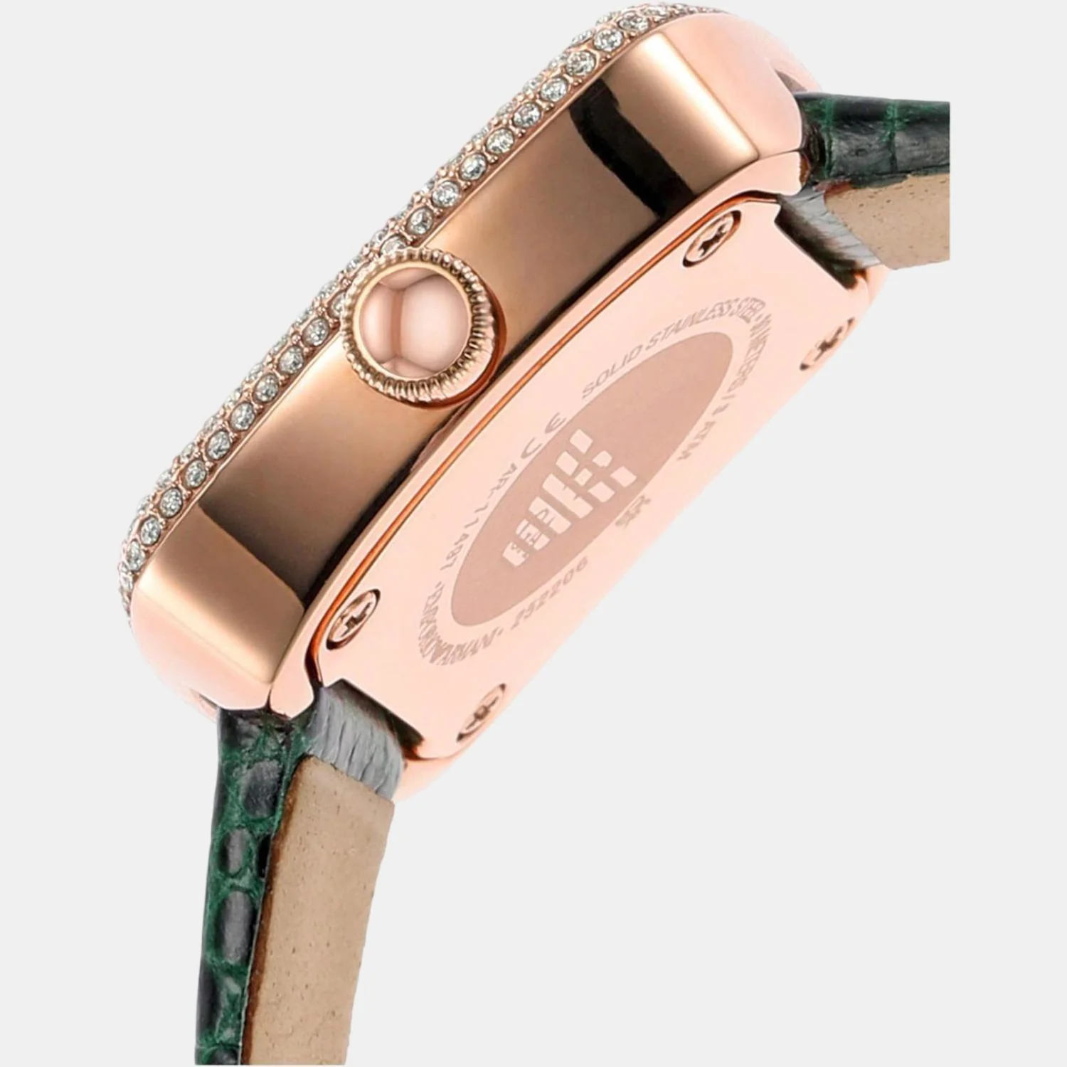 Women Quartz Green Dial Analog Leather Watch AR11497 - Image 6