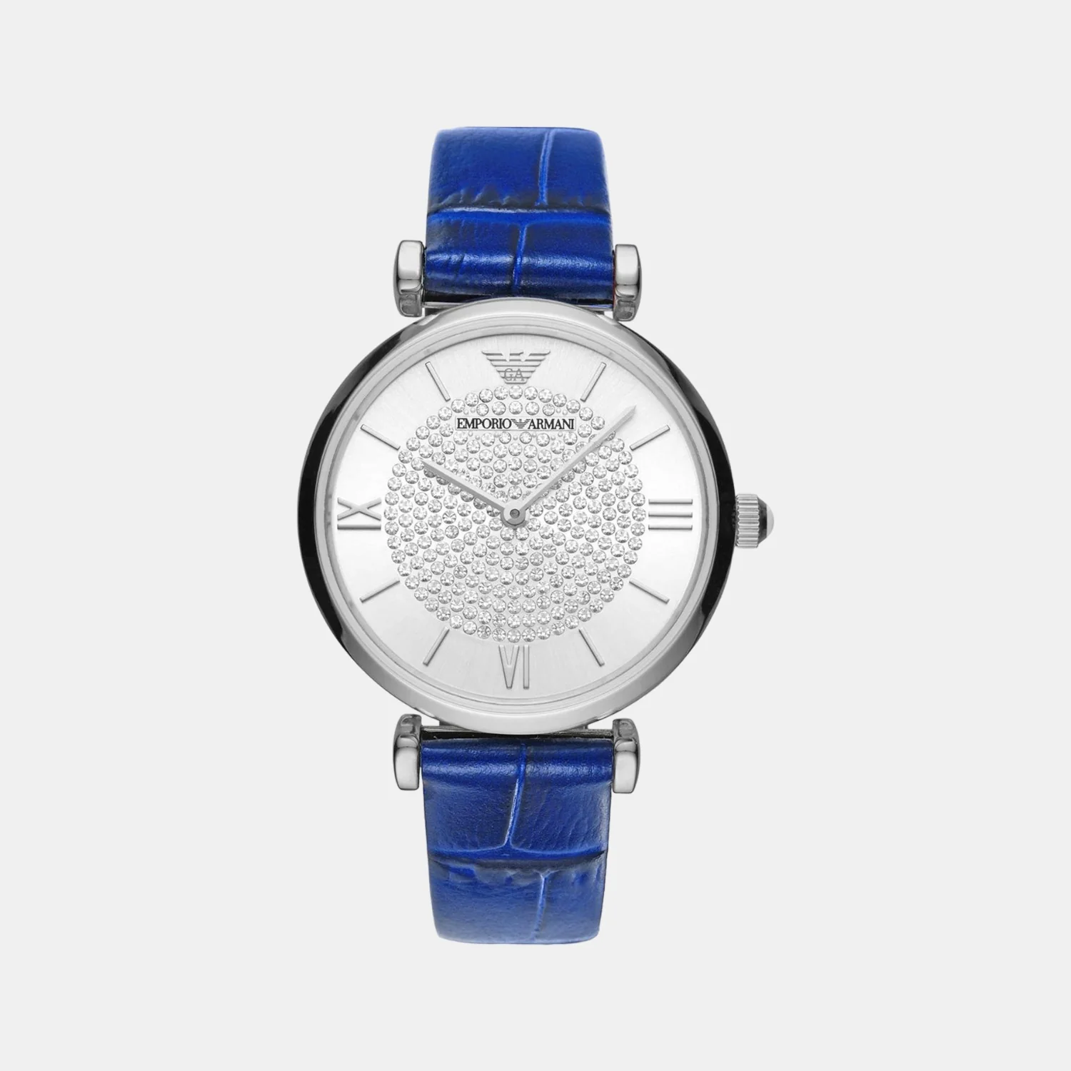 Women Quartz Silver Dial Analog Leather Watch AR11344