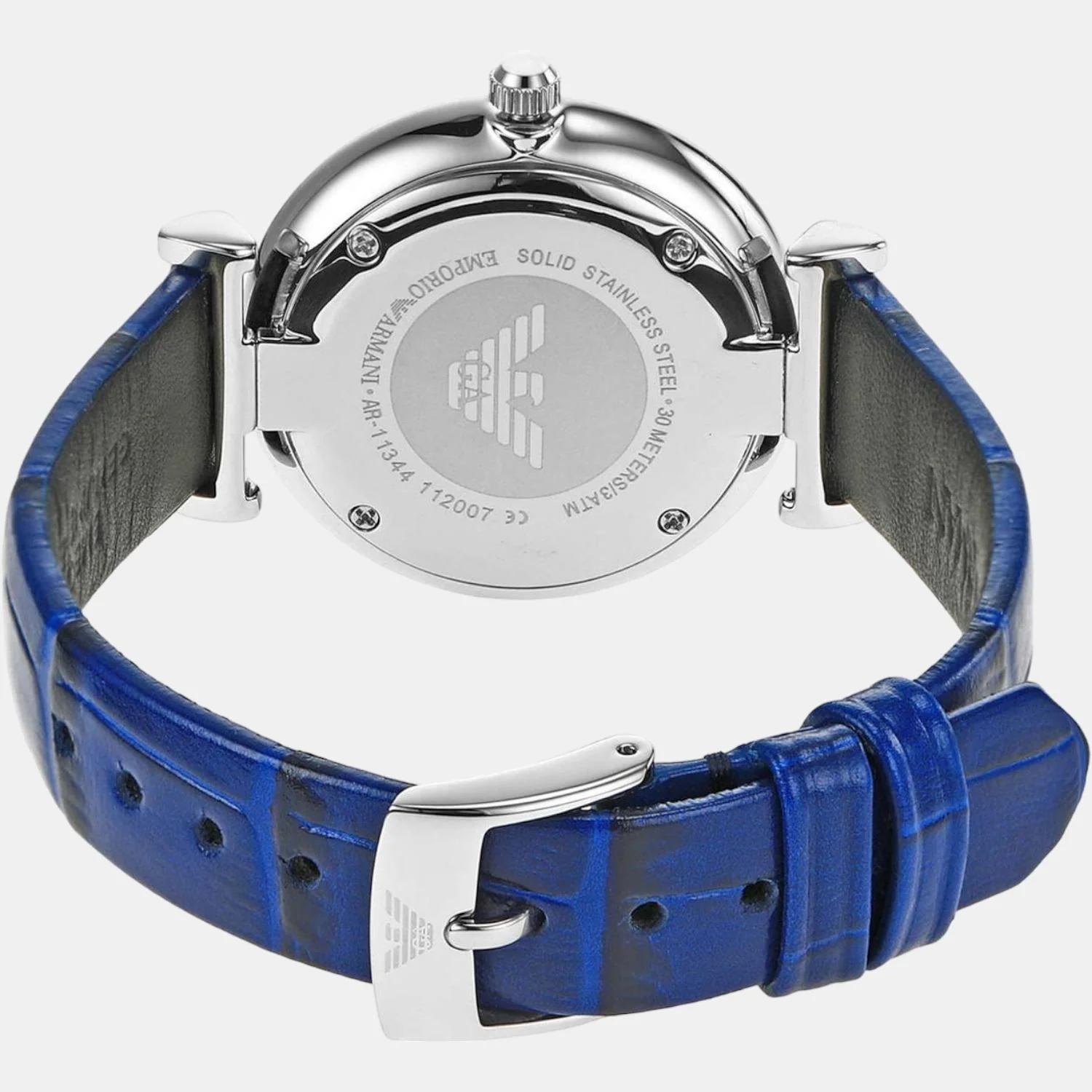 Women Quartz Silver Dial Analog Leather Watch AR11344 - Image 3