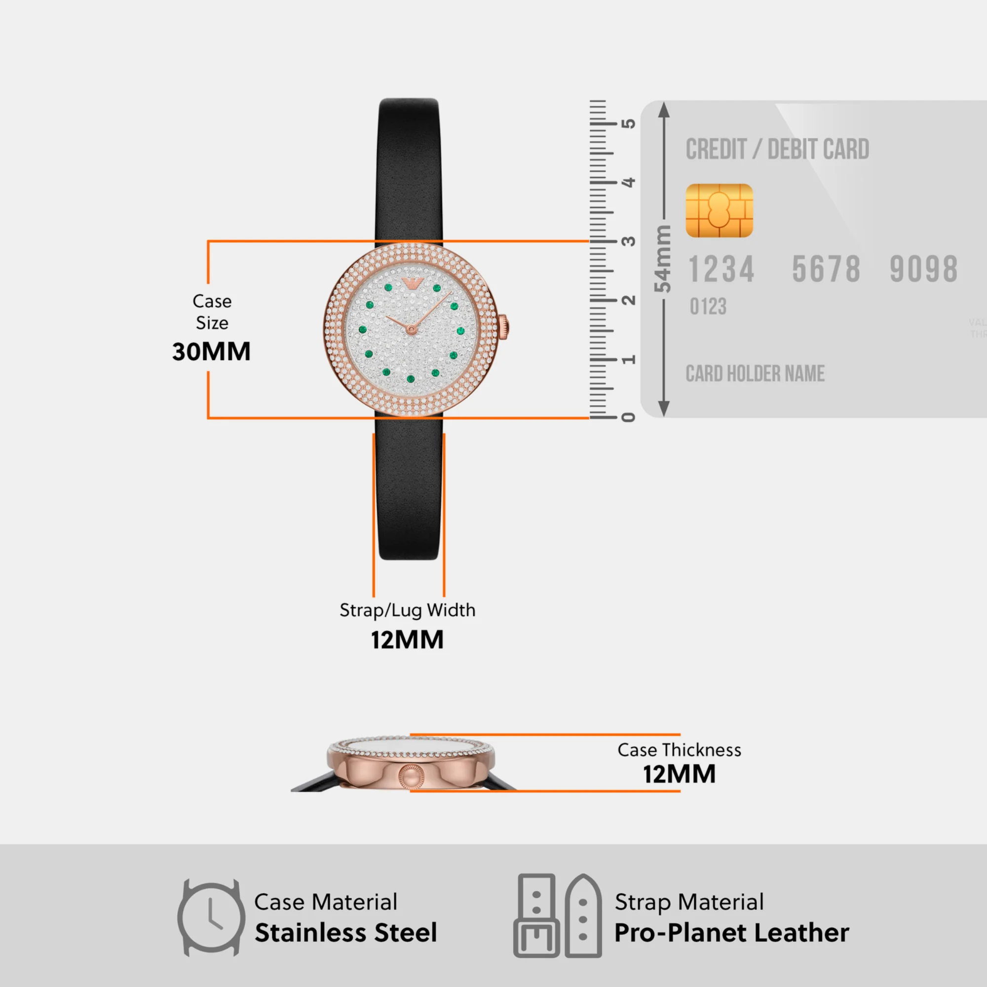 Women Quartz Silver Dial Analog Leather Watch AR11492 - Image 5