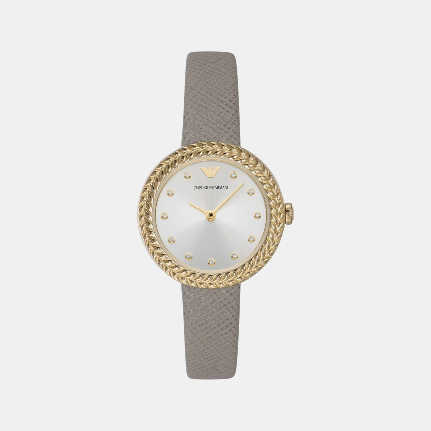 Women Quartz Silver Dial Analog Leather Watch AR11533