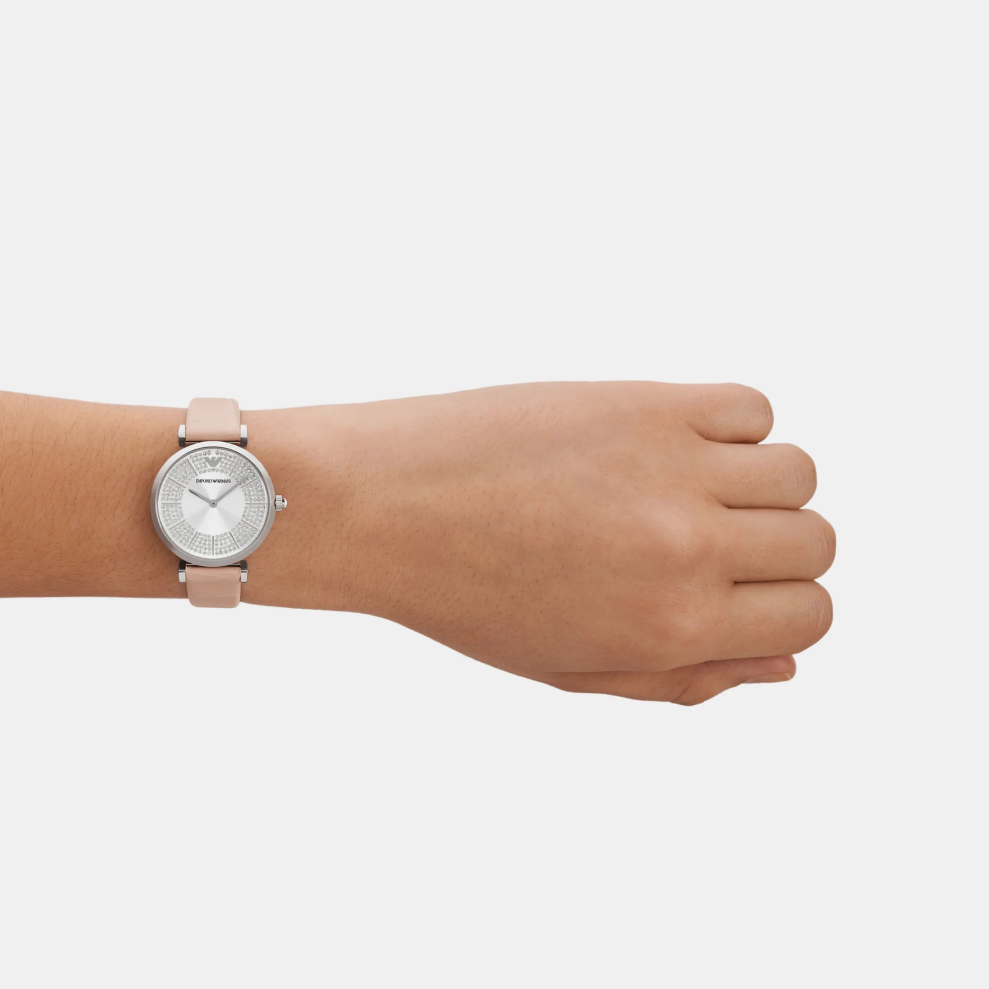 Women Quartz Silver Dial Analog Leather Watch AR11543 - Image 3