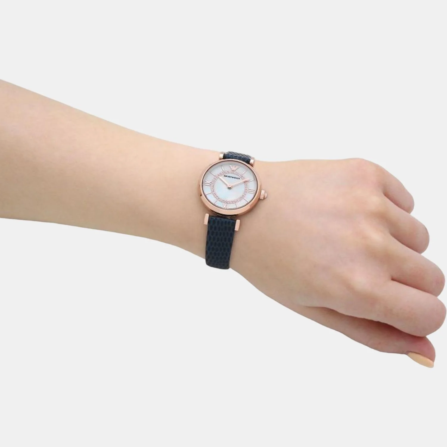 Women Quartz White Dial Analog Leather Watch AR11468 - Image 7