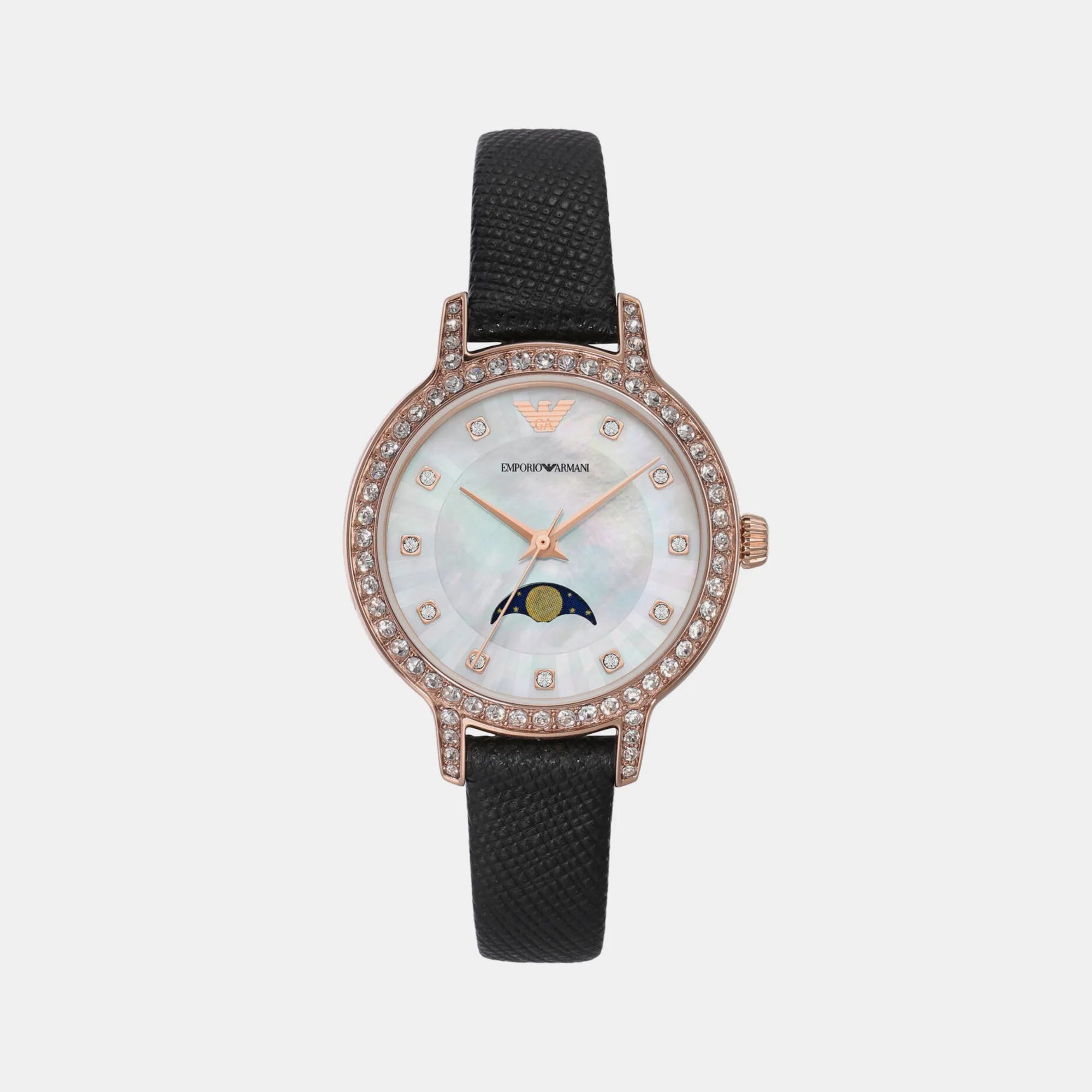 Women Quartz White Dial Analog Leather Watch AR11514