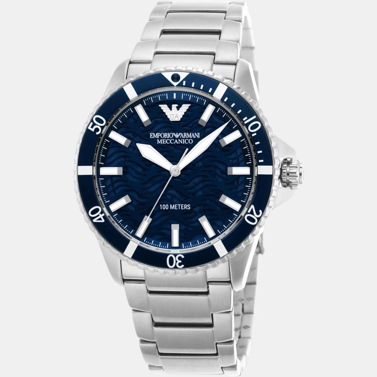 World Explorer Men Automatic Blue Dial Analog Stainless Steel Watch AR60059 - Image 3
