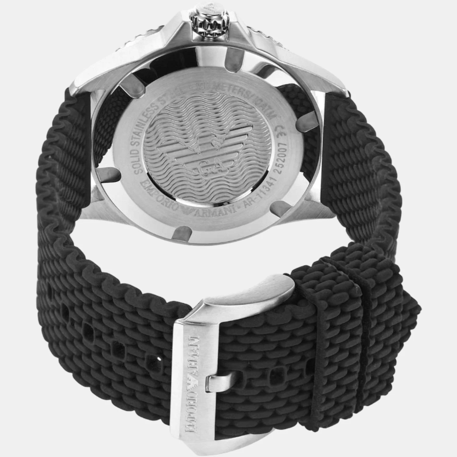 World Explorer Men Quartz Black Dial Analog Silicone Watch AR11341 - Image 4