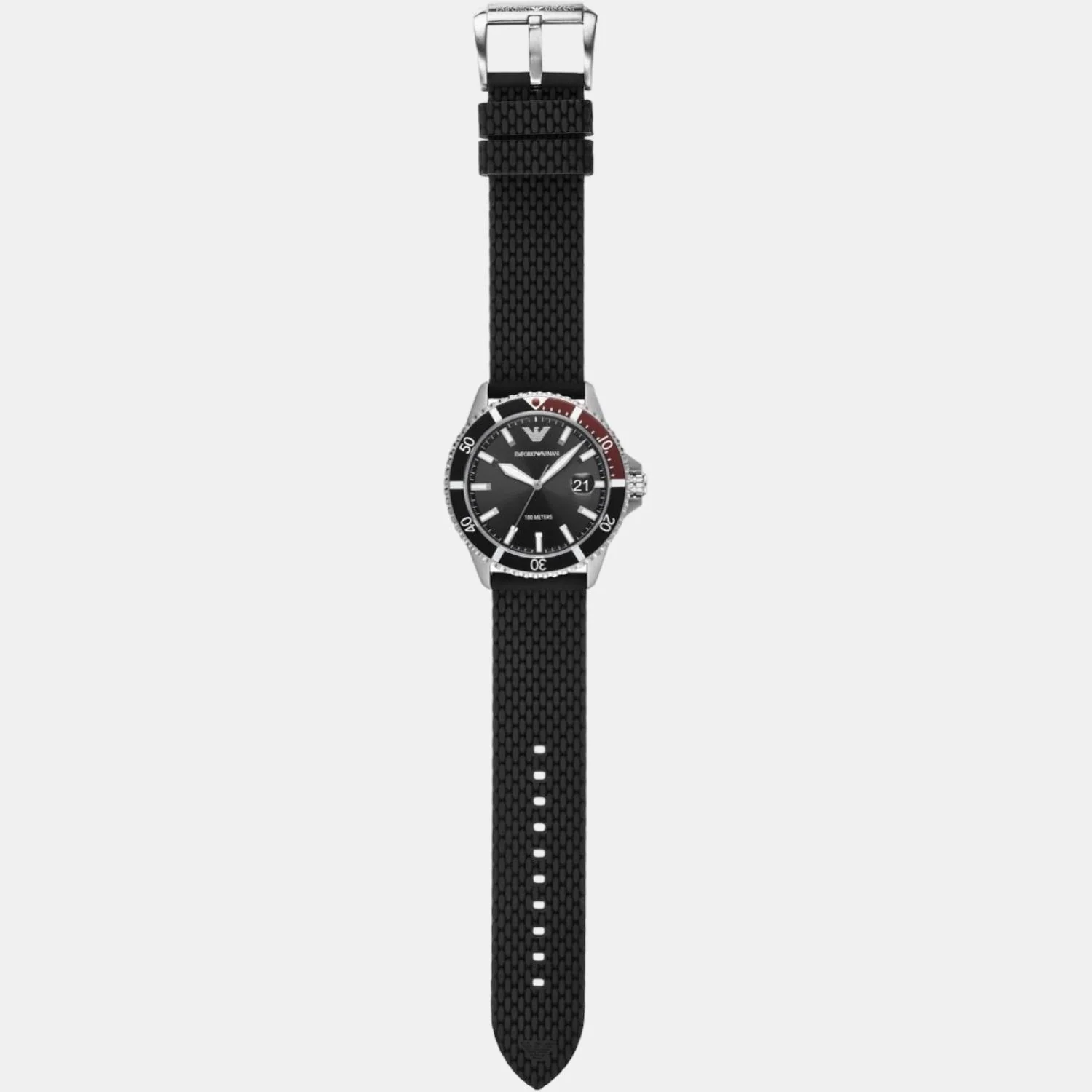 World Explorer Men Quartz Black Dial Analog Silicone Watch AR11341 - Image 9