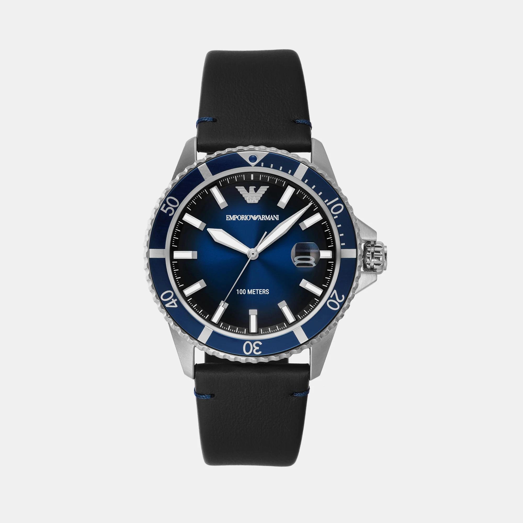 World Explorer Men Quartz Silver Dial Analog Leather Watch AR11516 - Image 7