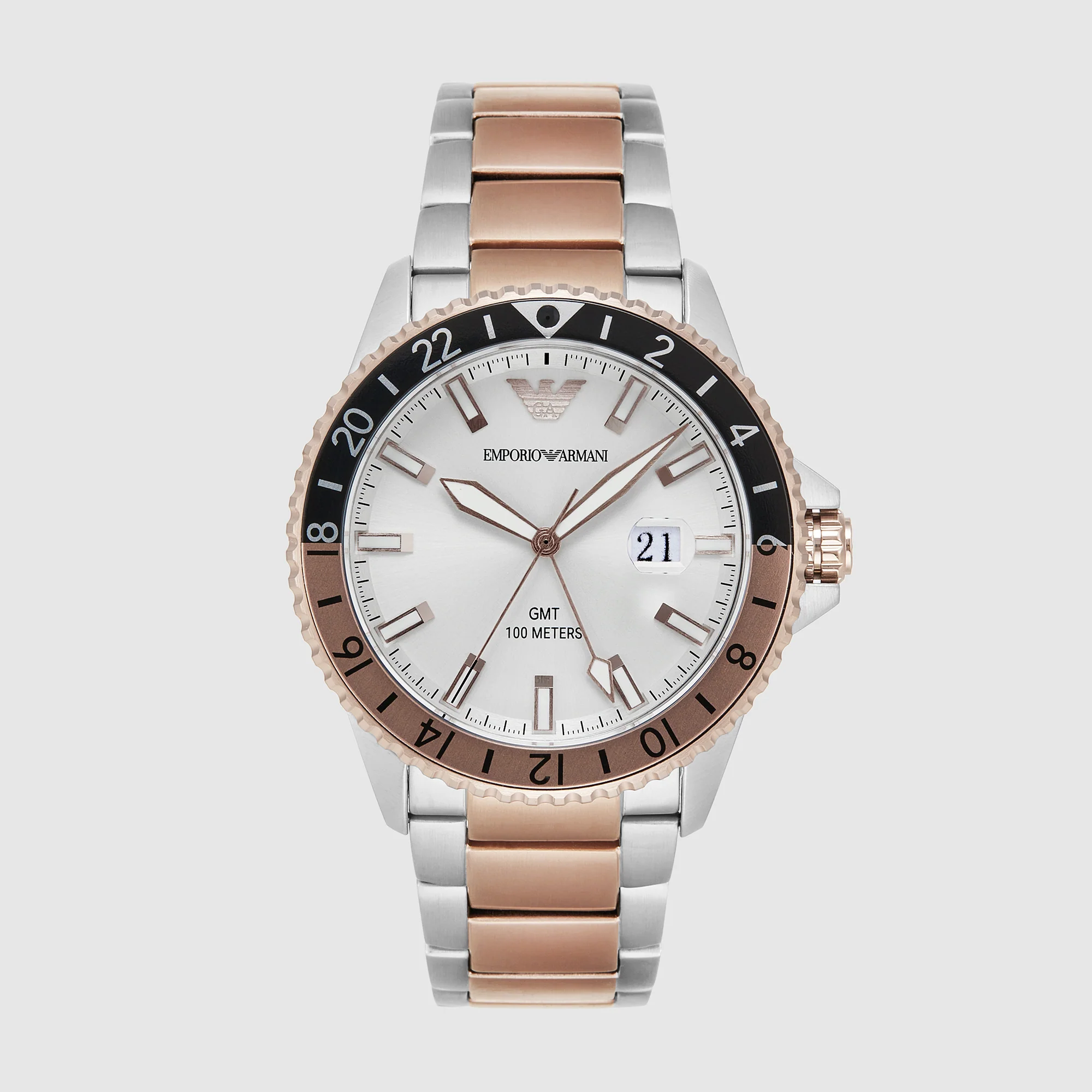 world explorer Men Quartz White Dial Analog Stainless Steel Watch AR11591