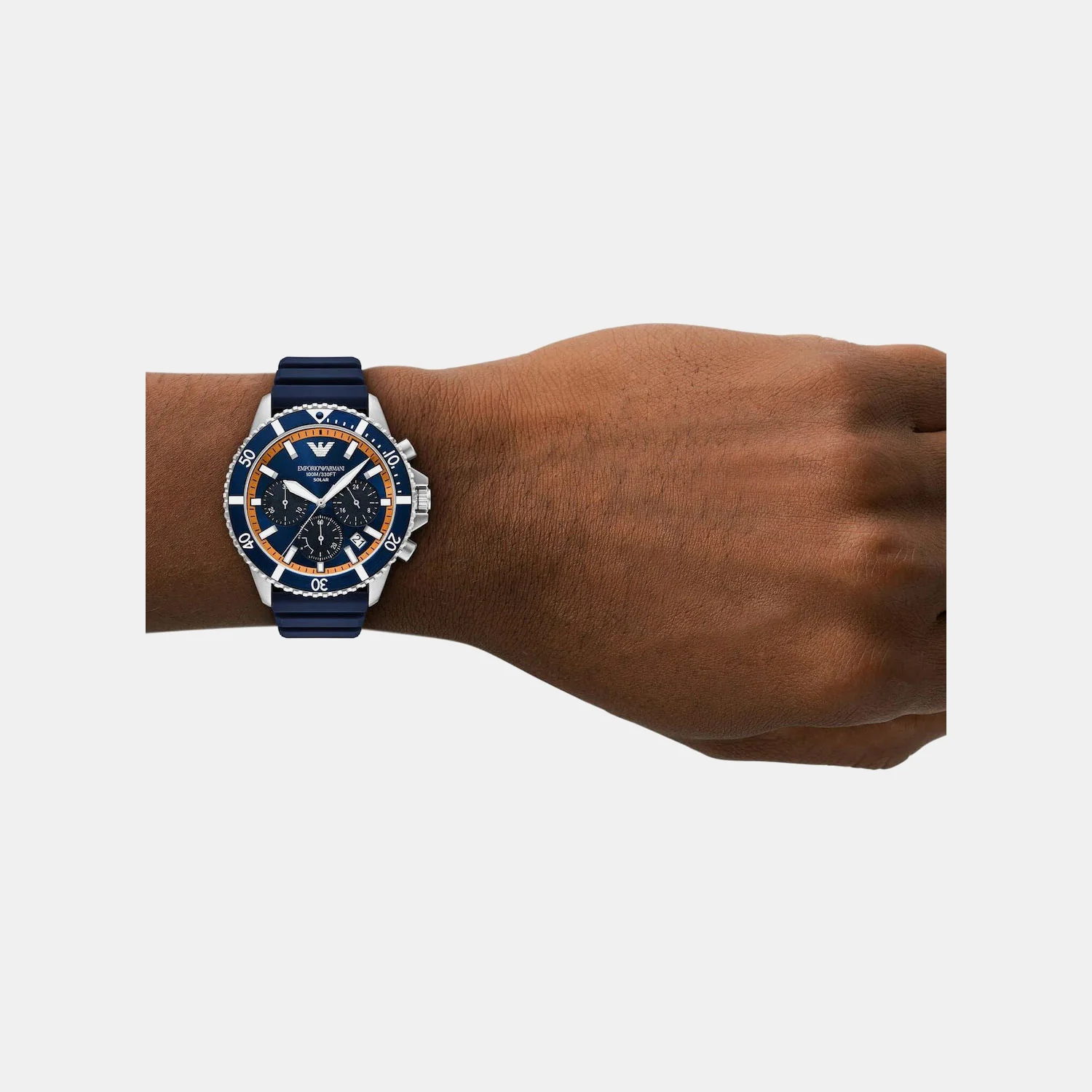 World Explorer Men Solar Blue Dial Analog Silicone Watch AR11696 - Image 4