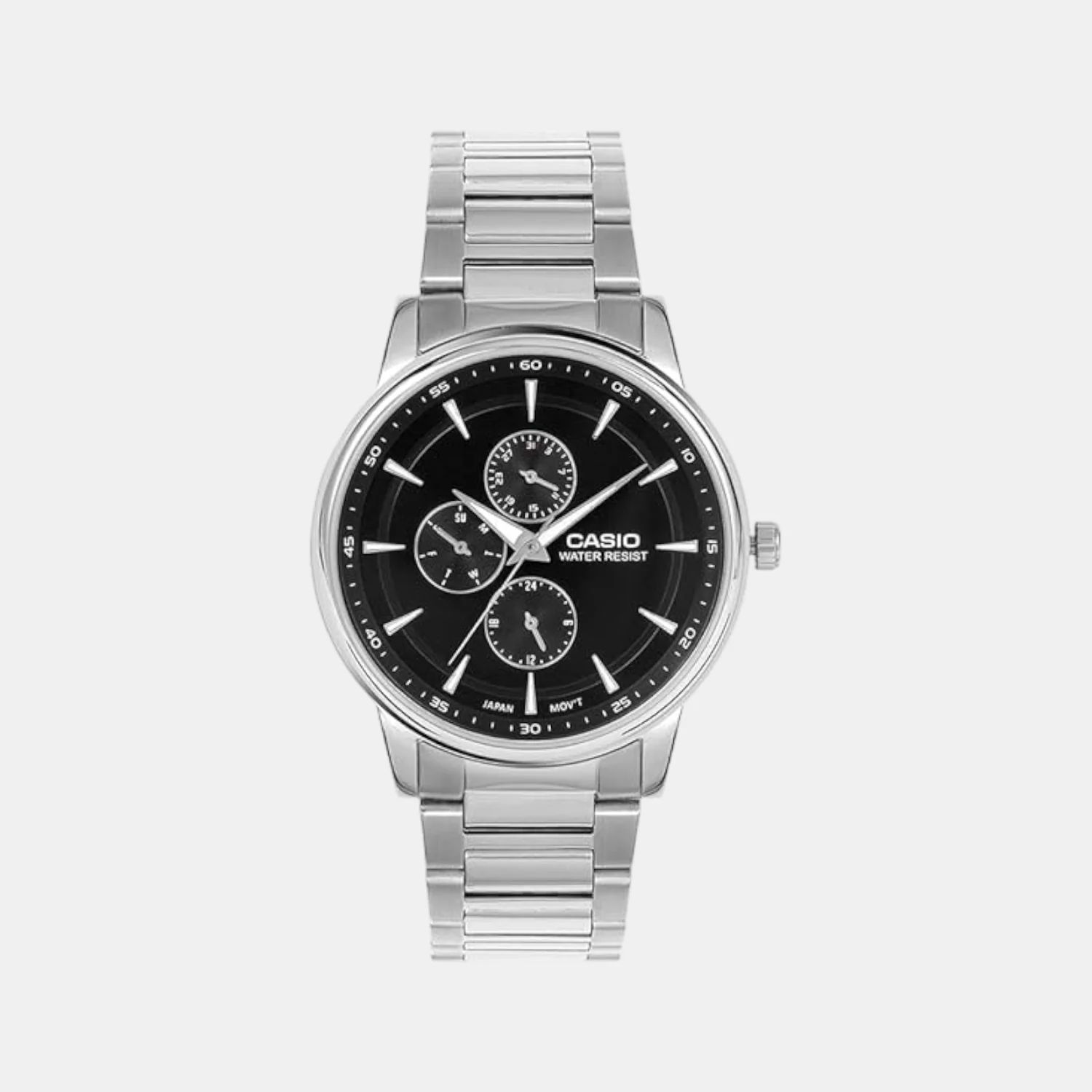 Enticer Men Quartz Black Dial Analog Stainless Steel Watch A2458 - Image 2