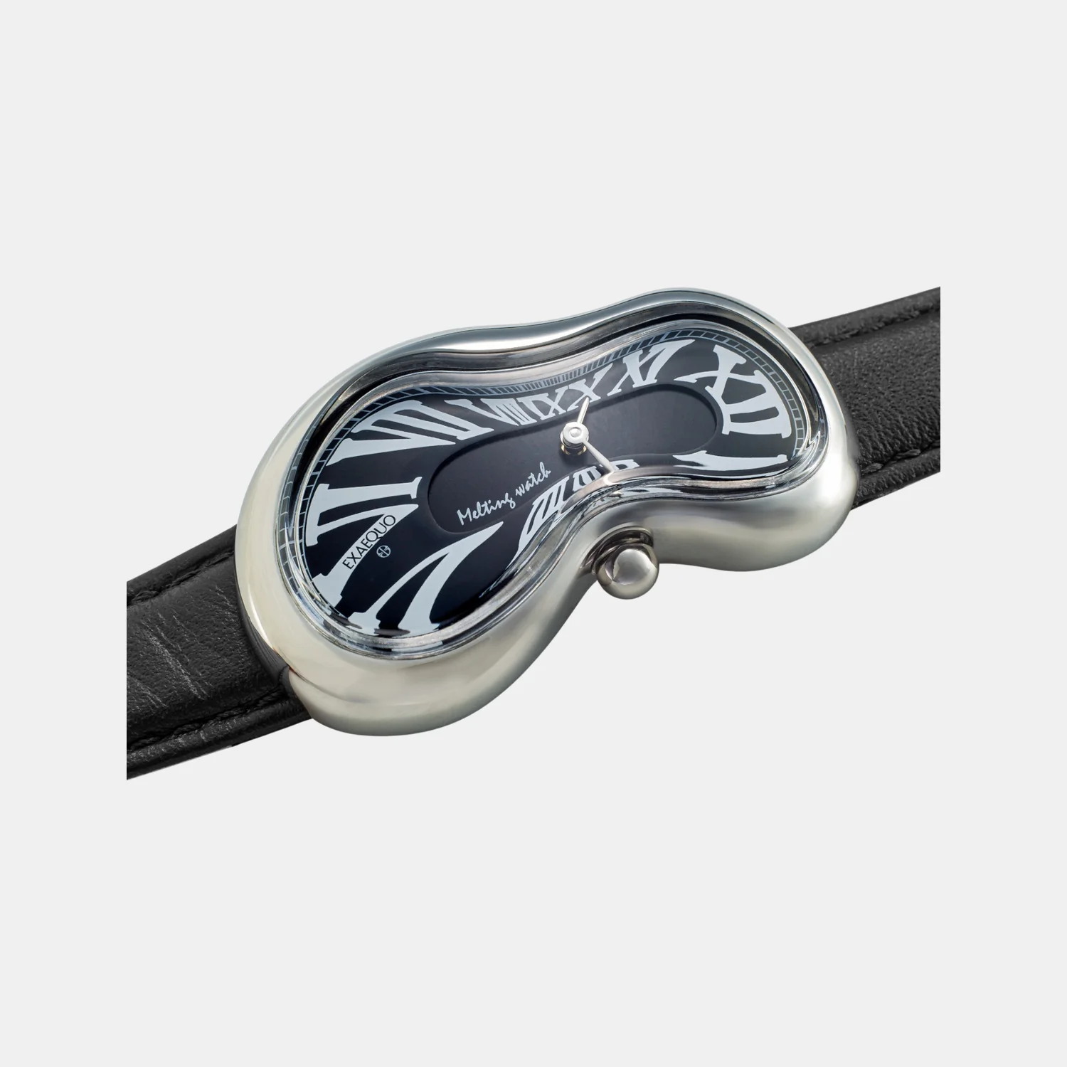 Classic Unisex Quartz Black Dial Analog Leather Watch EX0001.0001 - Image 3