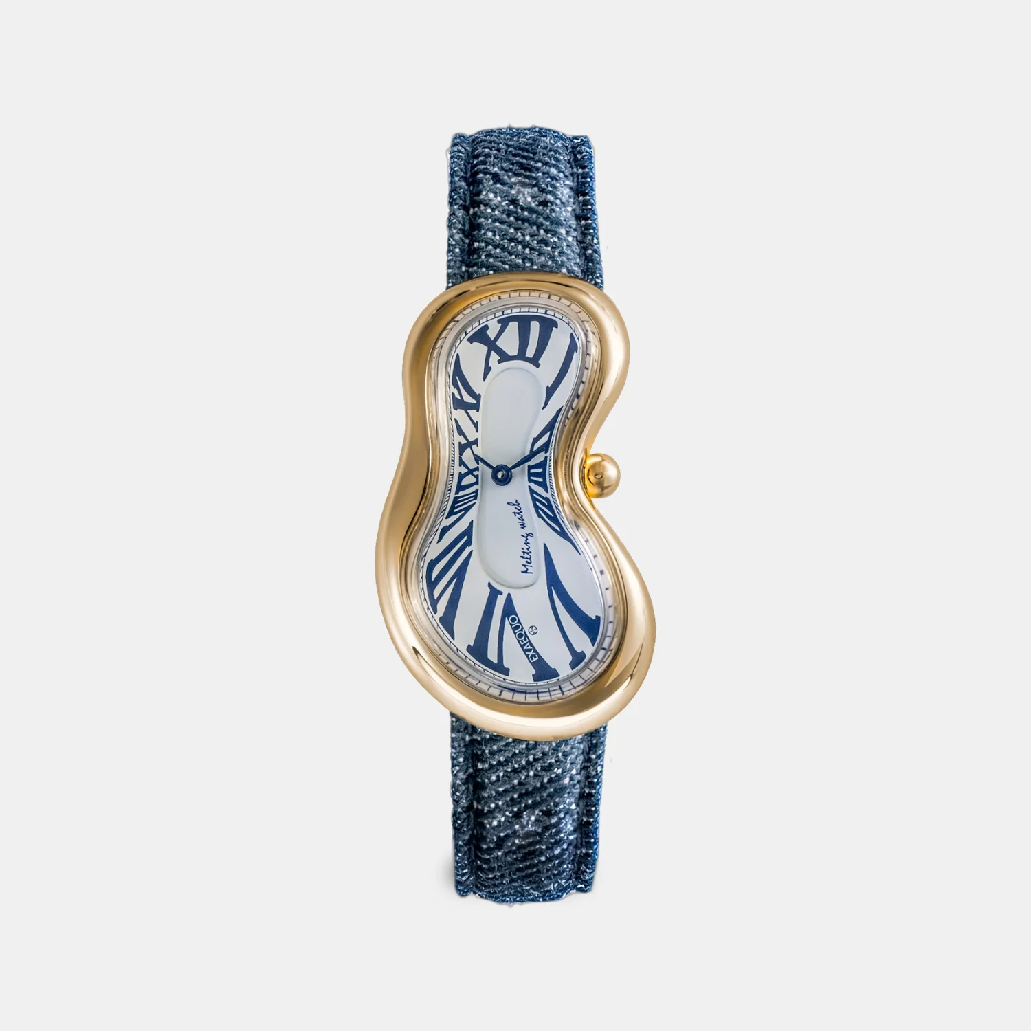 Classic Unisex Quartz White Dial Analog Aging Jeans Watch EX0002.0012 - Image 2
