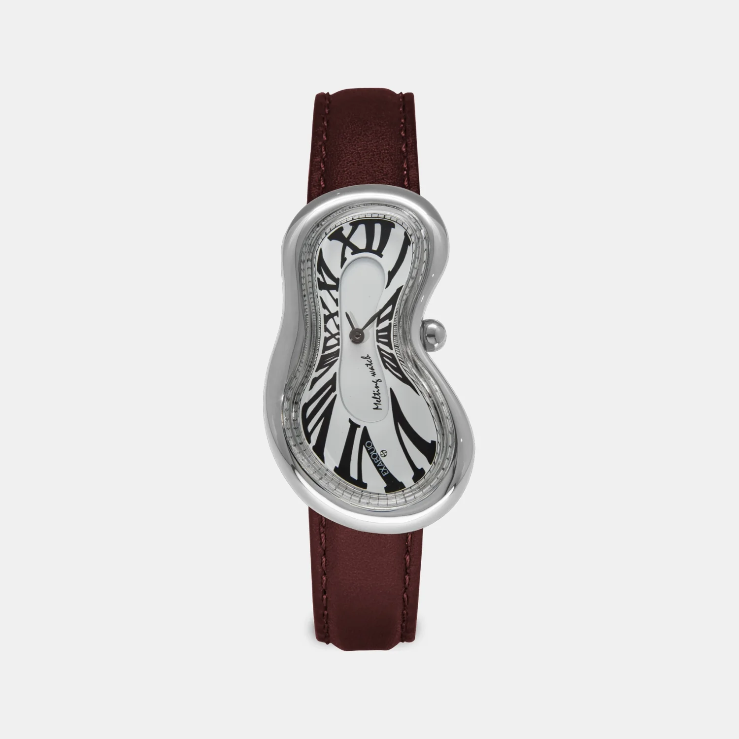 Classic Unisex Quartz White Dial Analog Leather Watch EX0001.0002 - Image 2