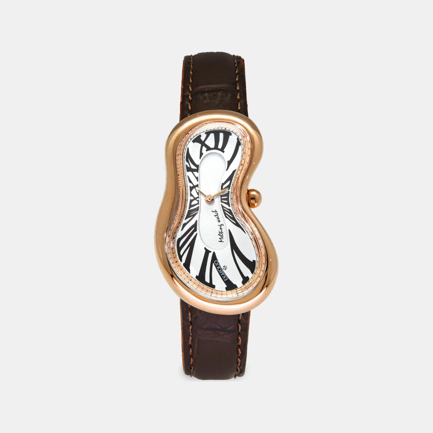 Classic Unisex Quartz White Dial Analog Leather Watch EX0003.0002 - Image 2