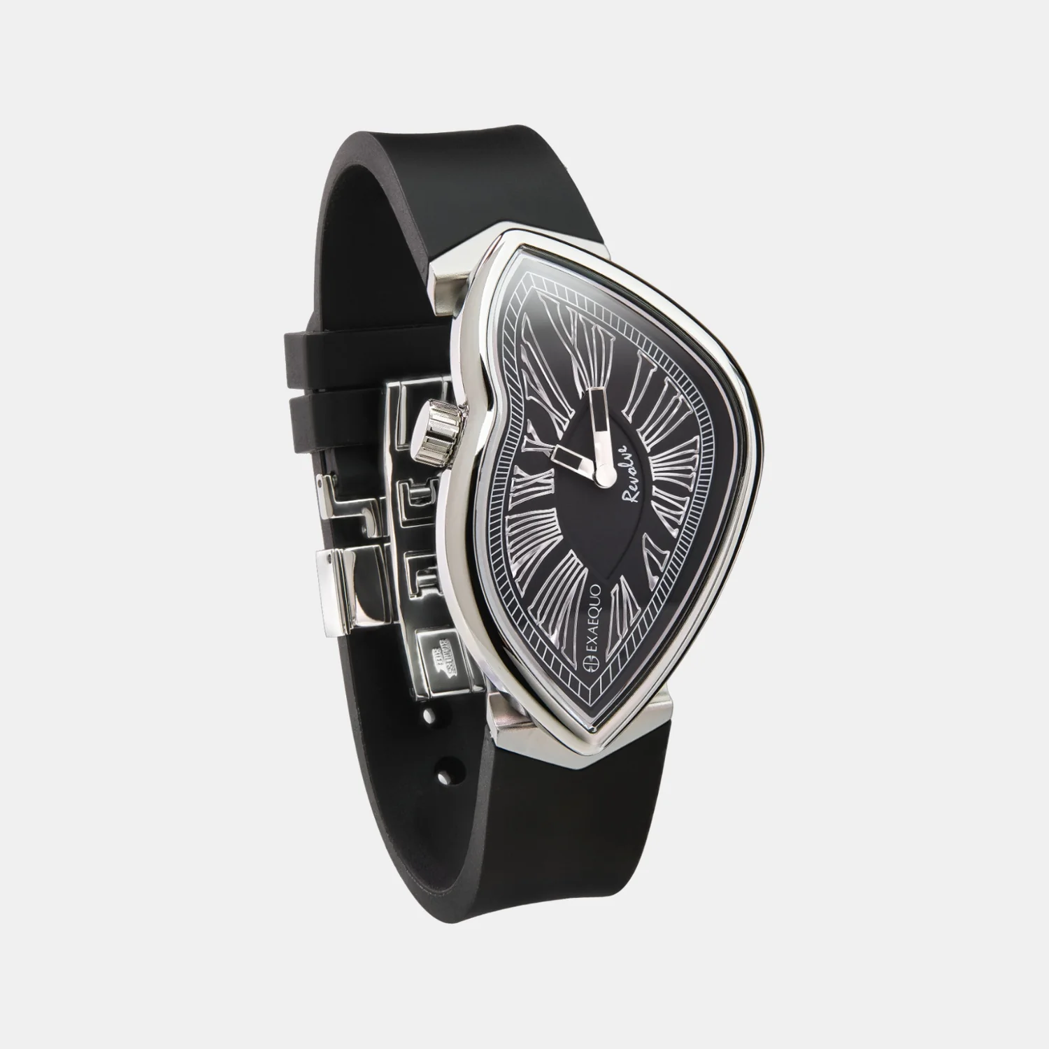 Revolve Unisex Quartz Black Dial Analog Silicone Watch EX0031.0001 - Image 3