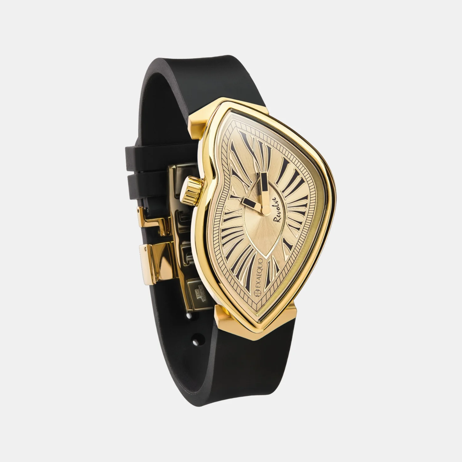 Revolve Unisex Quartz Gold Dial Analog Silicone Watch EX0032.0003 - Image 3