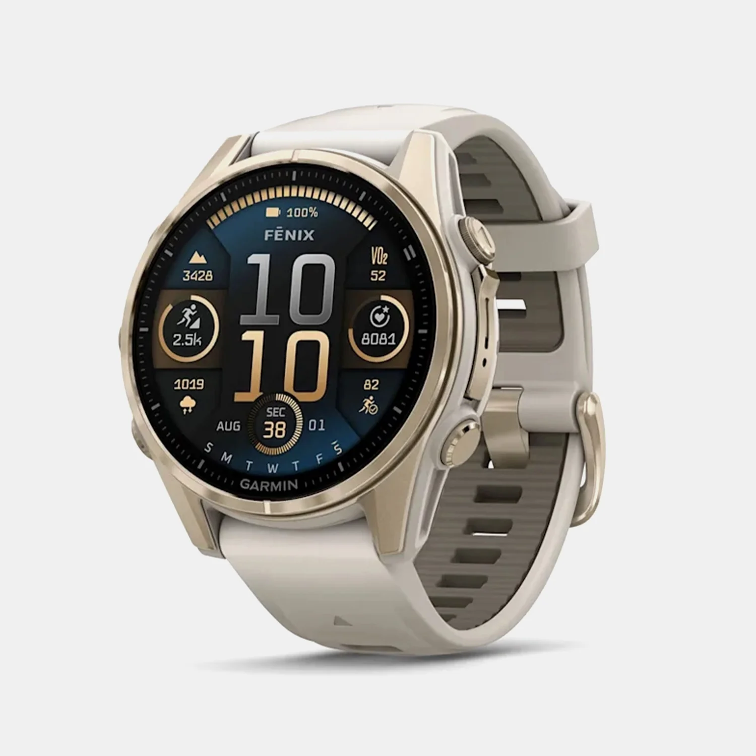 Fenix 8 Unisex Black Dial Digital Silicone Watch 010-02903-18 - Image 3