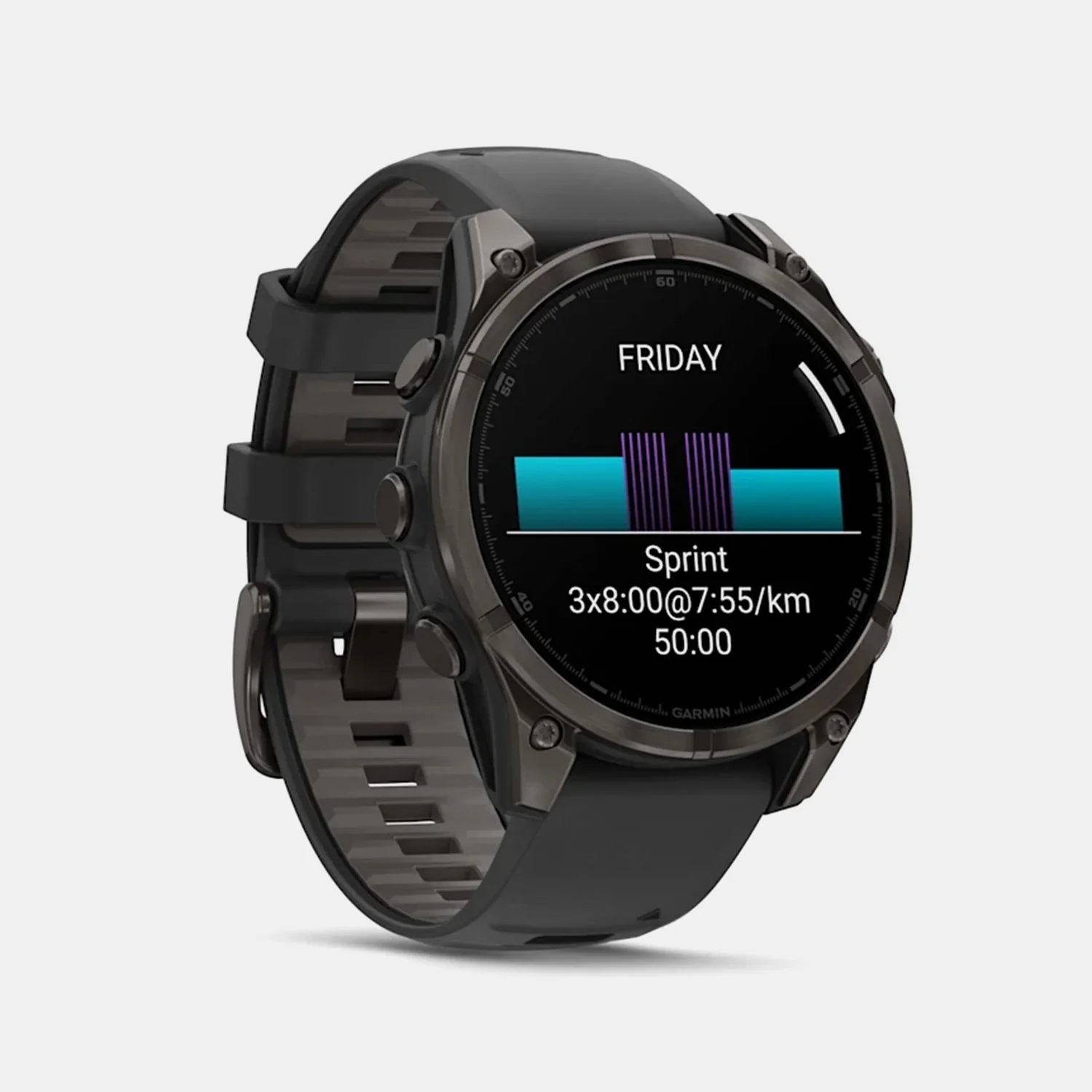 Fenix 8 Unisex Black Dial Digital Silicone Watch 010-02904-21 - Image 3