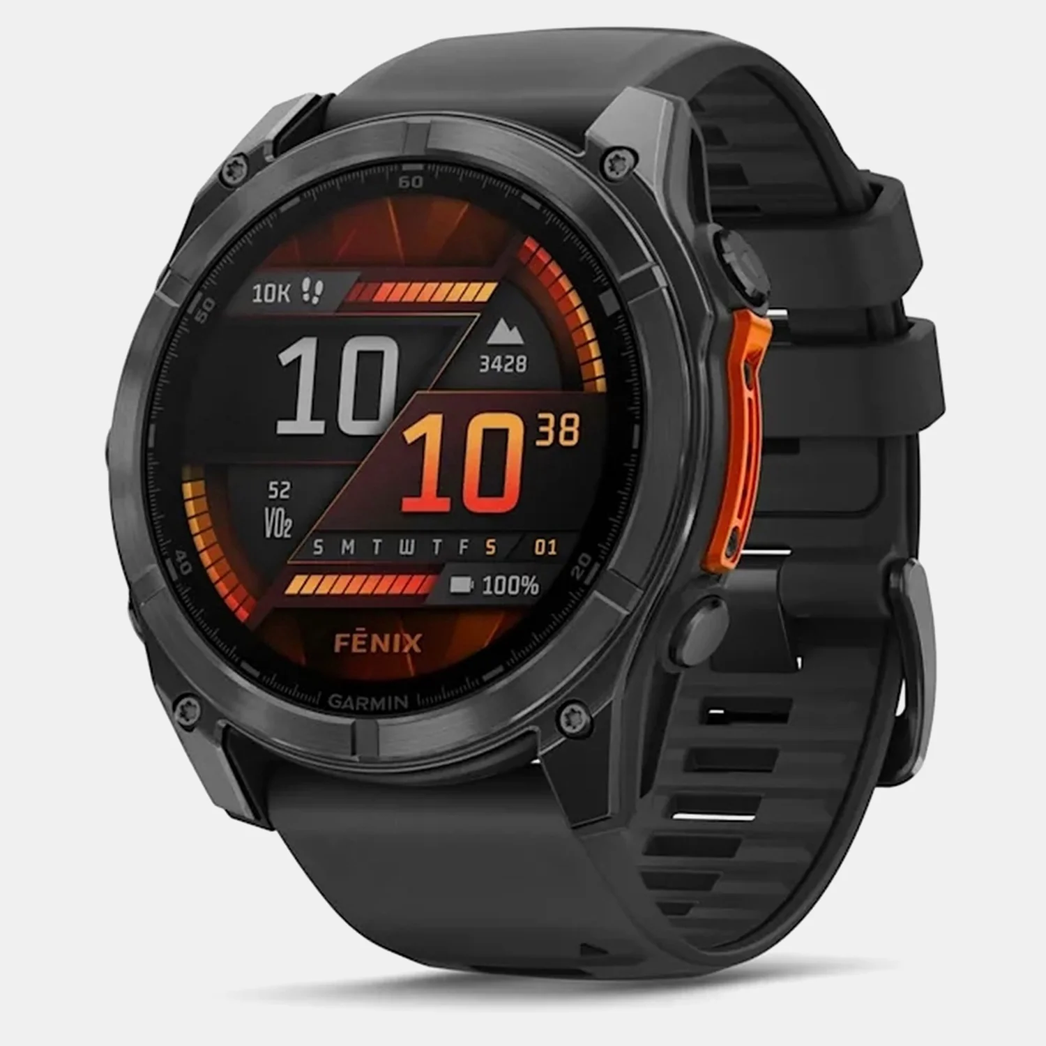 Fenix 8 Unisex Black Dial Digital Silicone Watch 010-02905-00 - Image 5