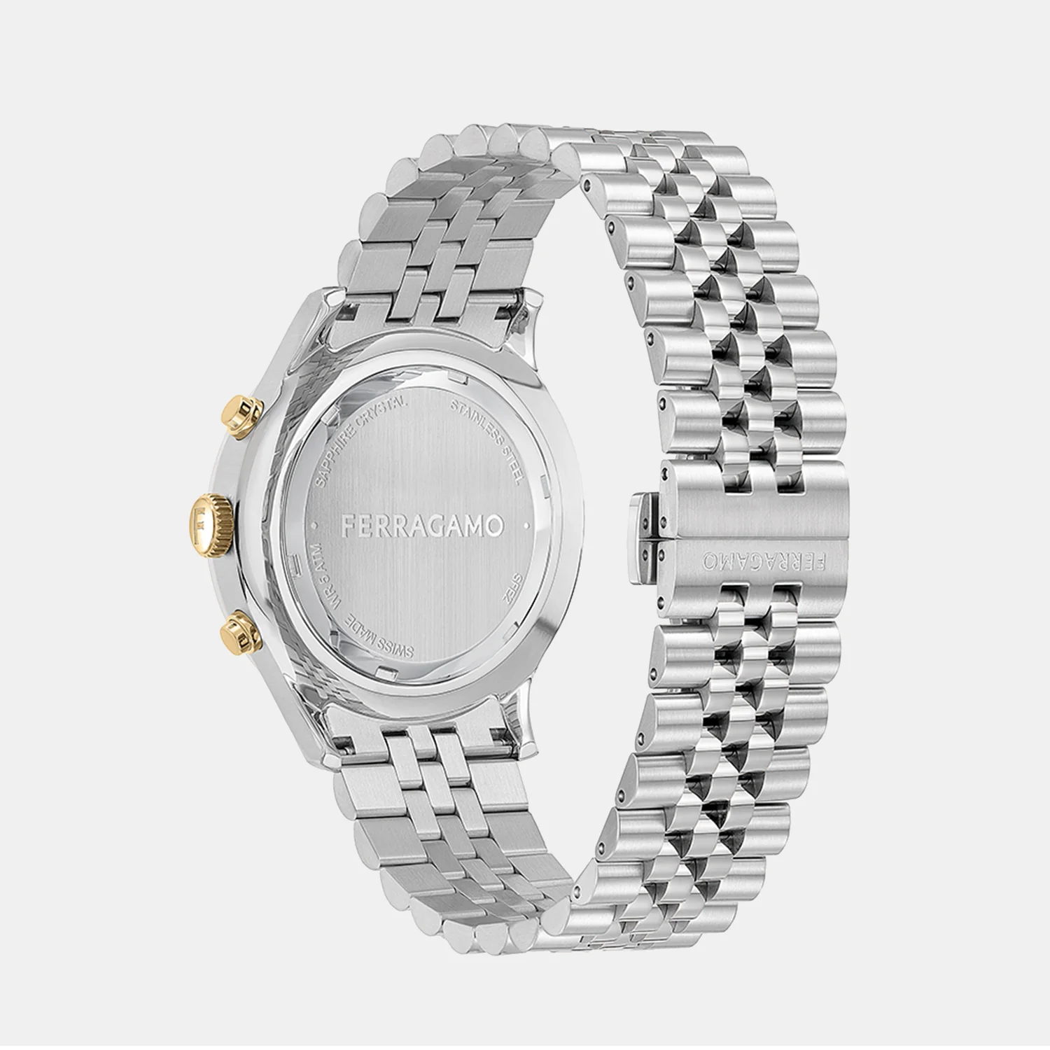 Ferragamo Duo Men Quartz Green Dial Chronograph Stainless Steel Watch SFEZ00524 - Image 2