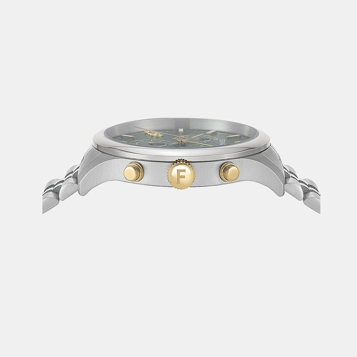 Ferragamo Duo Men Quartz Green Dial Chronograph Stainless Steel Watch SFEZ00524 - Image 3