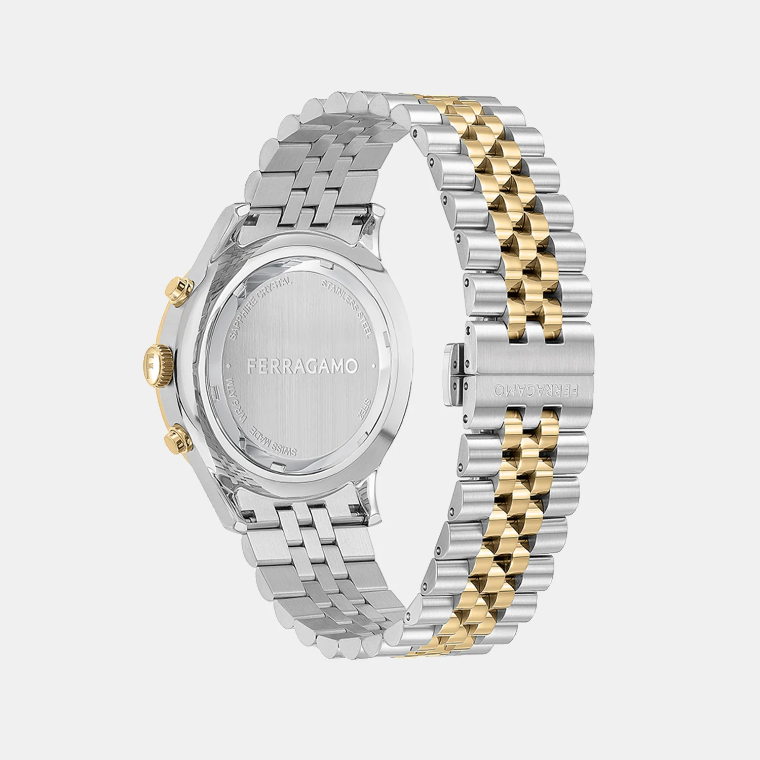 Ferragamo Duo Men Quartz Silver Dial Chronograph Stainless Steel Watch SFEZ00724 - Image 2