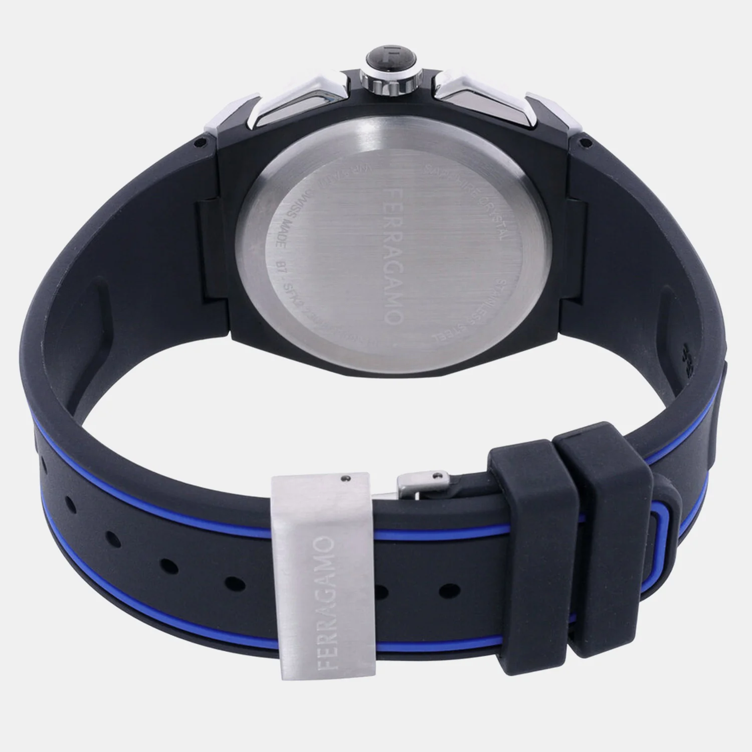 K2-Supreme Chrono 43Mm-Fw Men Quartz Black Dial Chronograph Silicone Watch SFK200123 - Image 6