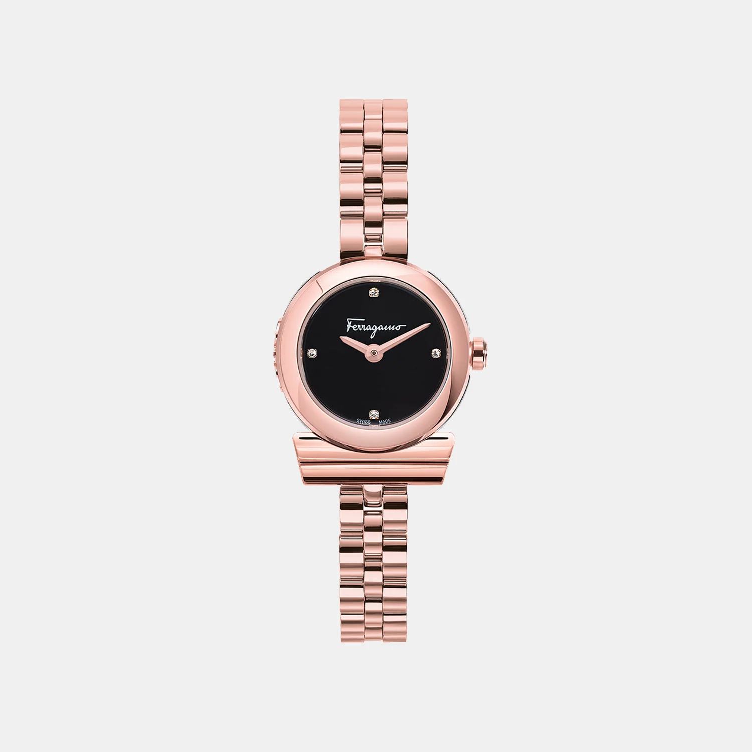 Kk-Gancino 22 Restyling Women Quartz Black Dial Analog Stainless Steel Watch SFKK01023