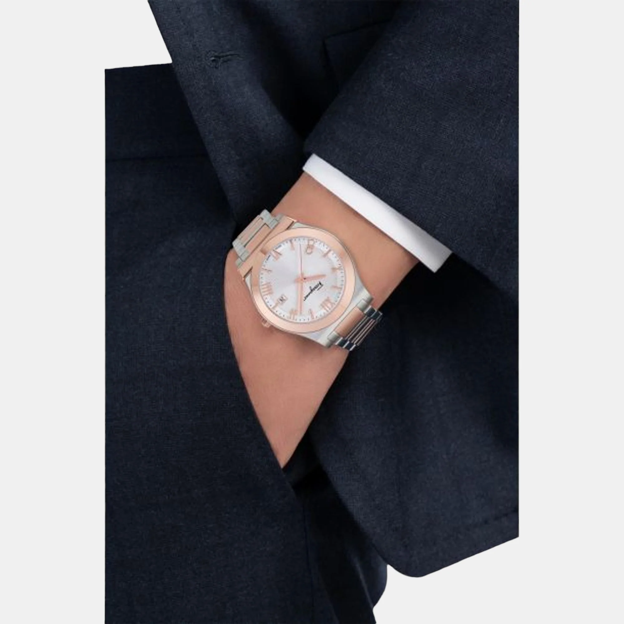 Km-Gancini Gent Men Quartz White Dial Analog Stainless Steel Watch SFKM00523 - Image 5