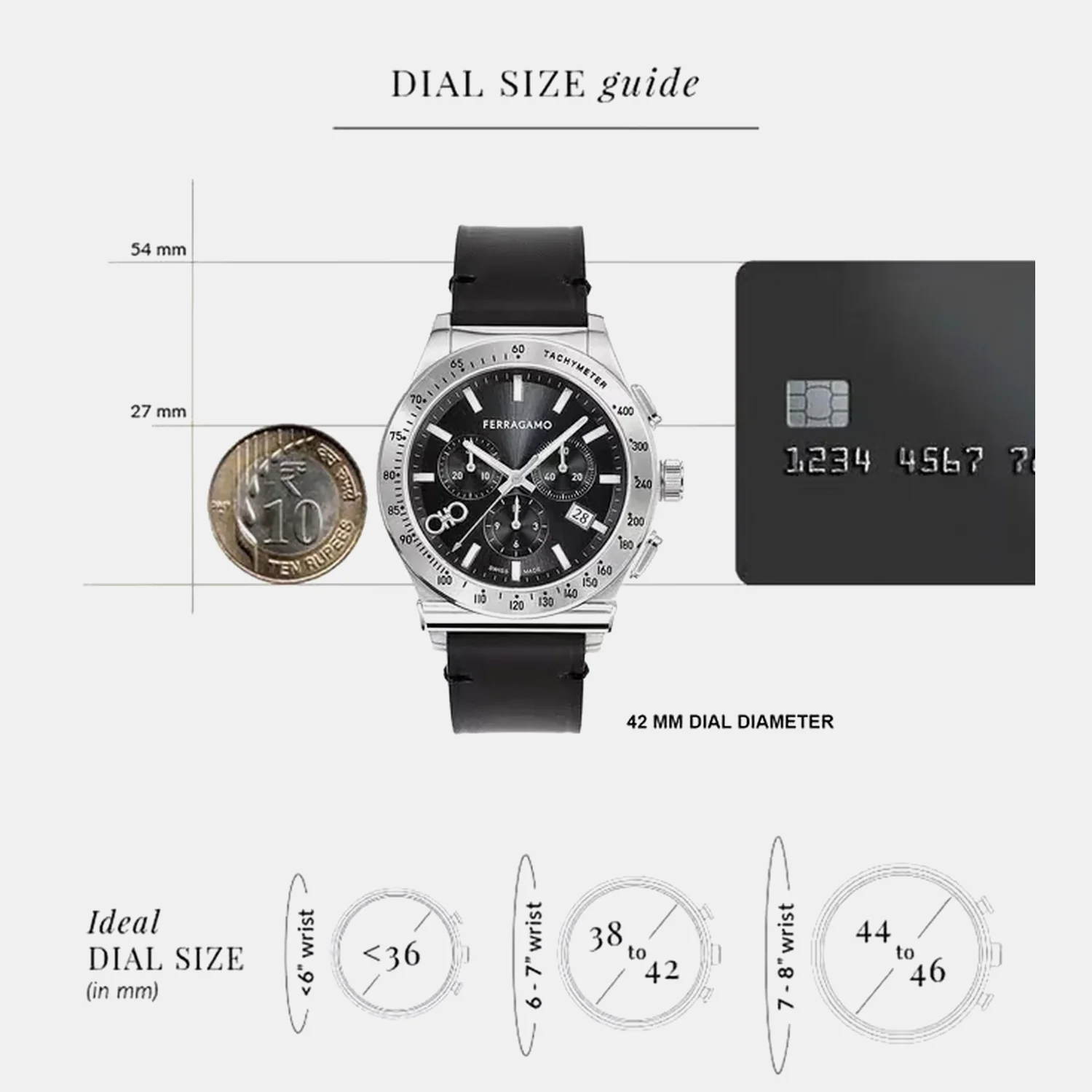 Kz-1927 Chrono 42Mm-Fw Men Quartz Black Dial Chronograph Leather Watch SFKZ00123 - Image 4