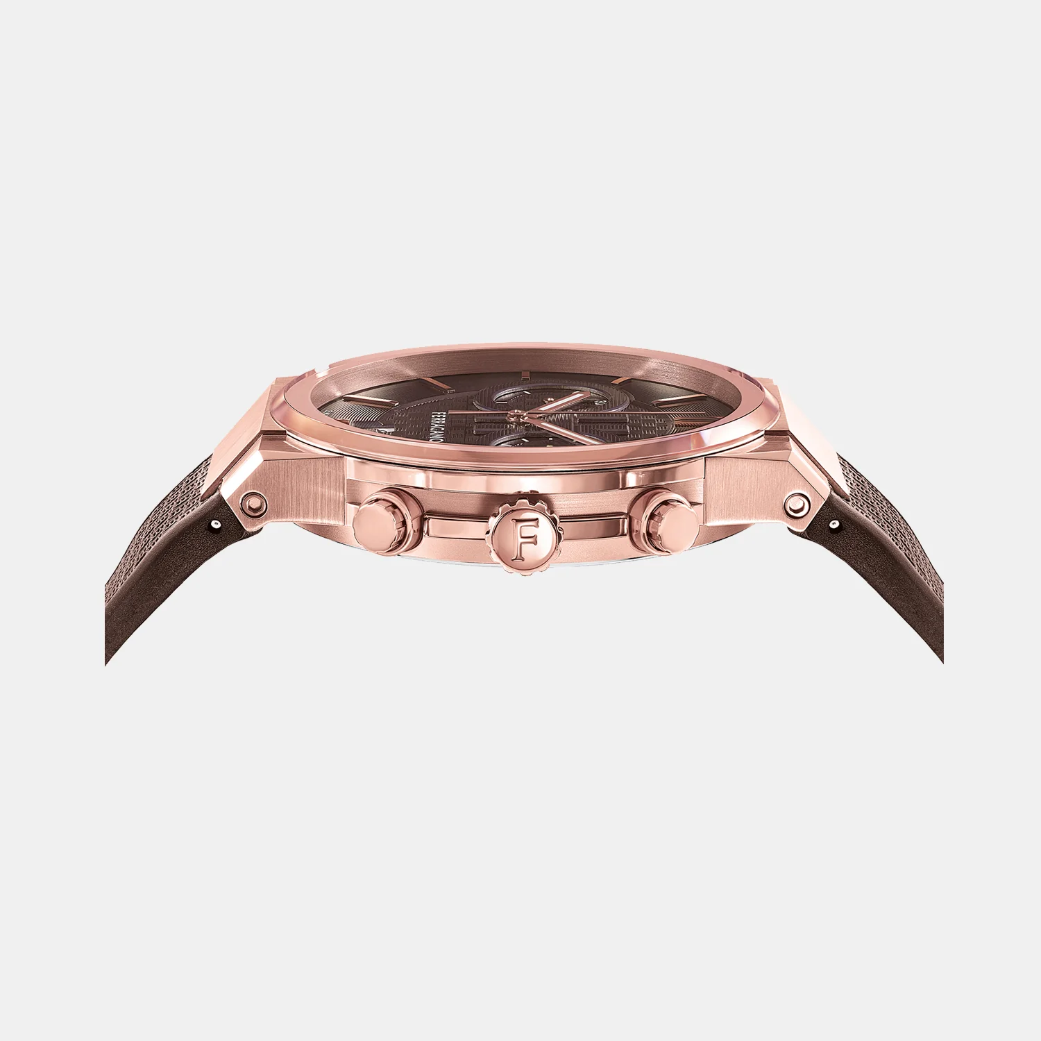 Me-Ferragamo Sapphire Chr Men Quartz Brown Dial Chronograph Stainless Steel Watch SFME01023 - Image 2