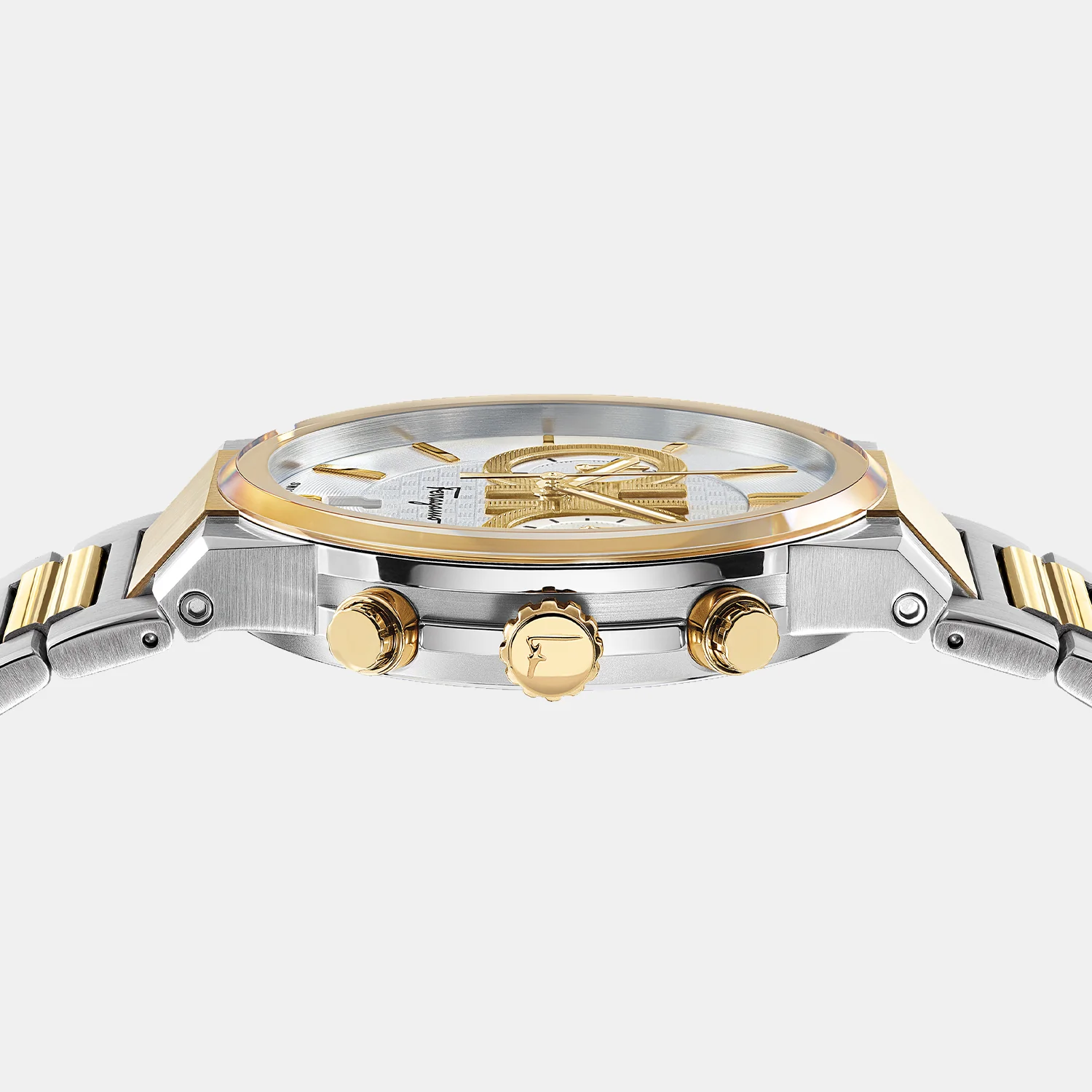 Me-Ferragamo Sapphire Chr Men Quartz Silver Dial Chronograph Stainless Steel Watch SFME00821 - Image 4