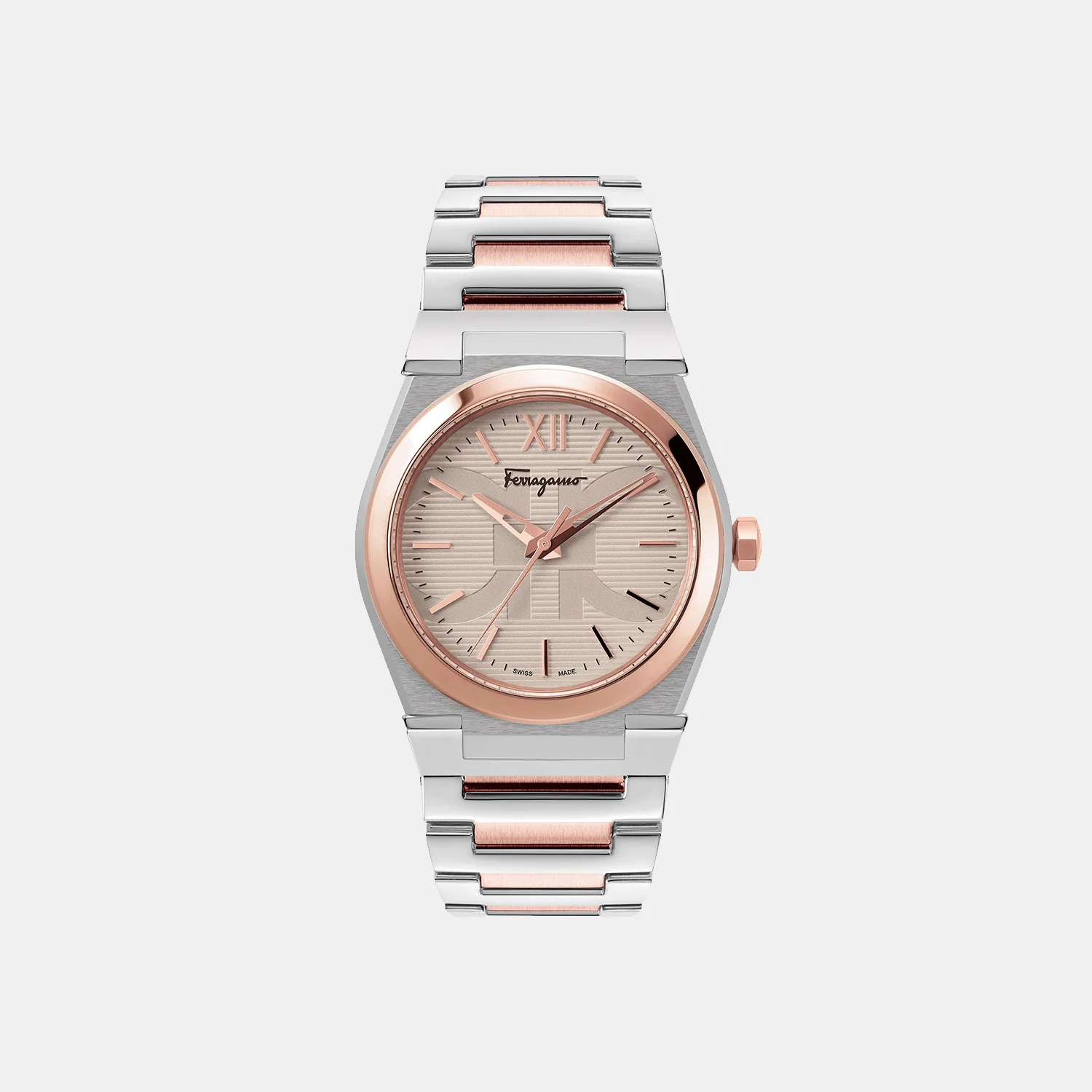 Men Quartz Beige Dial Analog Stainless Steel Watch SFYF00521