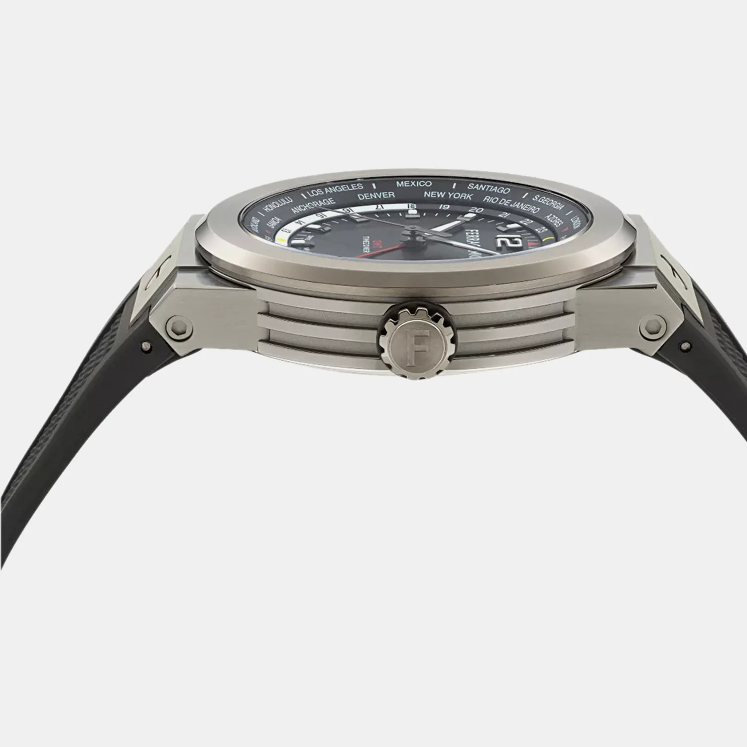 Men Quartz Black Dial Analog Recycled PU Watch SFHA00224 - Image 3