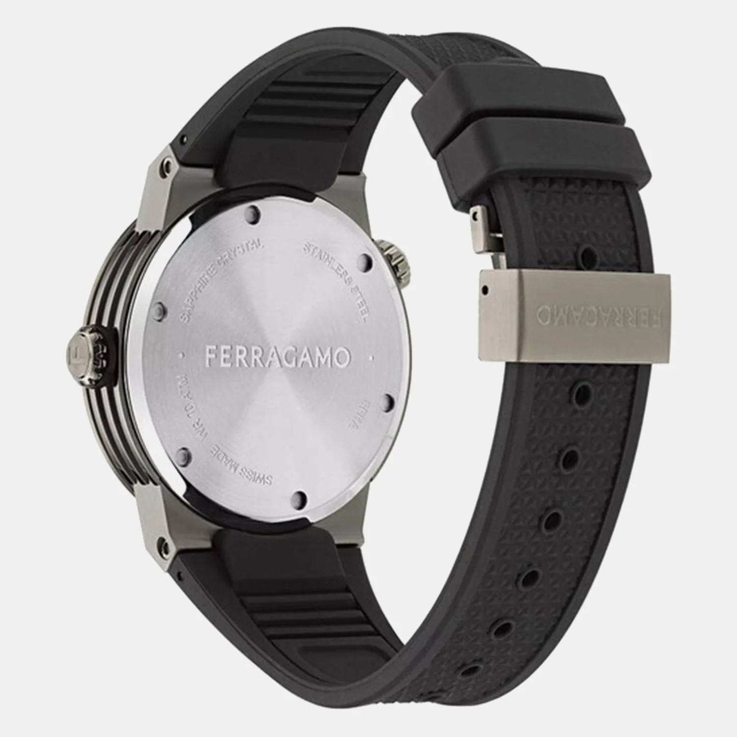 Men Quartz Black Dial Analog Recycled PU Watch SFHA00224 - Image 4