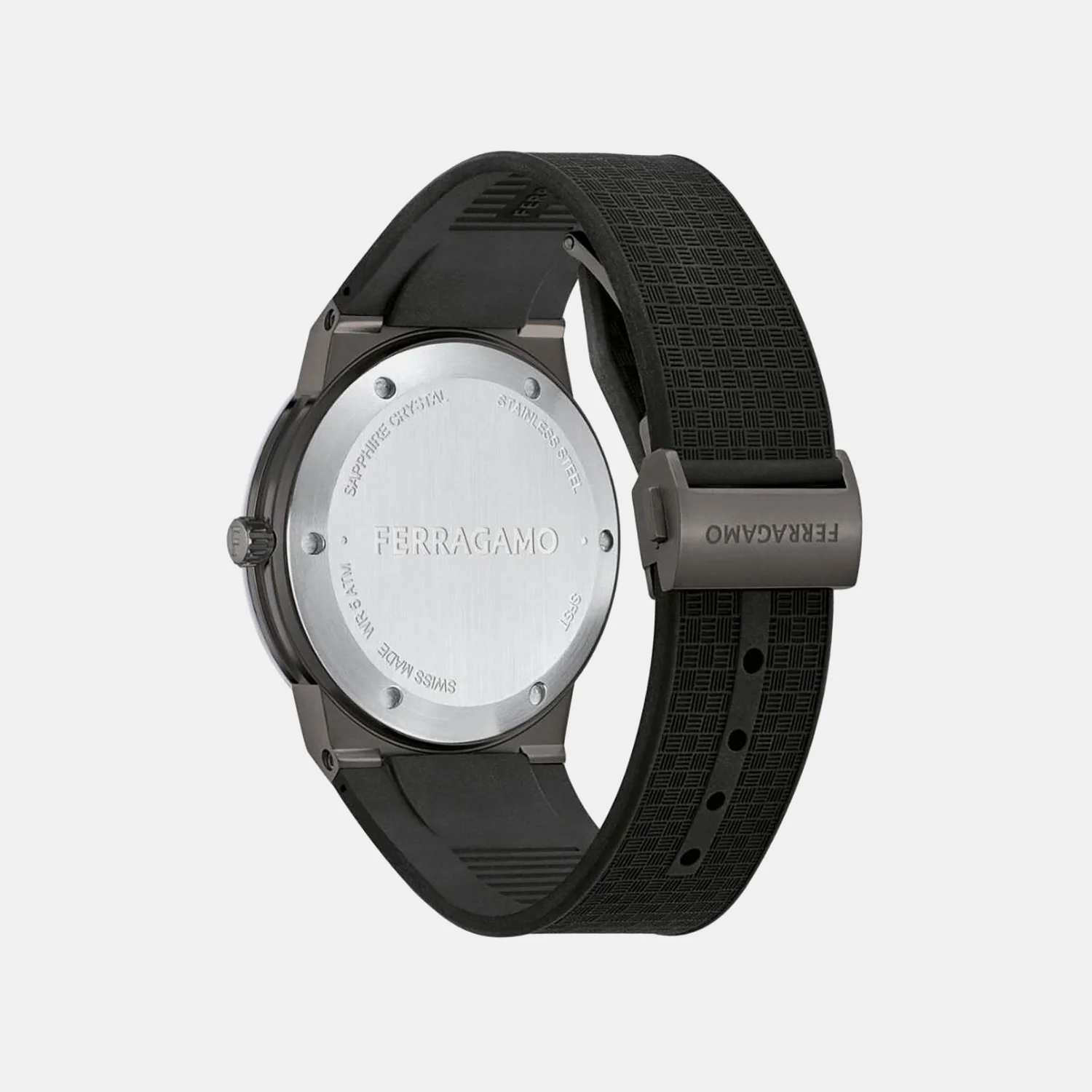 St-Infinity Sapphire-Fw Men Quartz Black Dial Analog Rubber Watch SFST00224 - Image 2