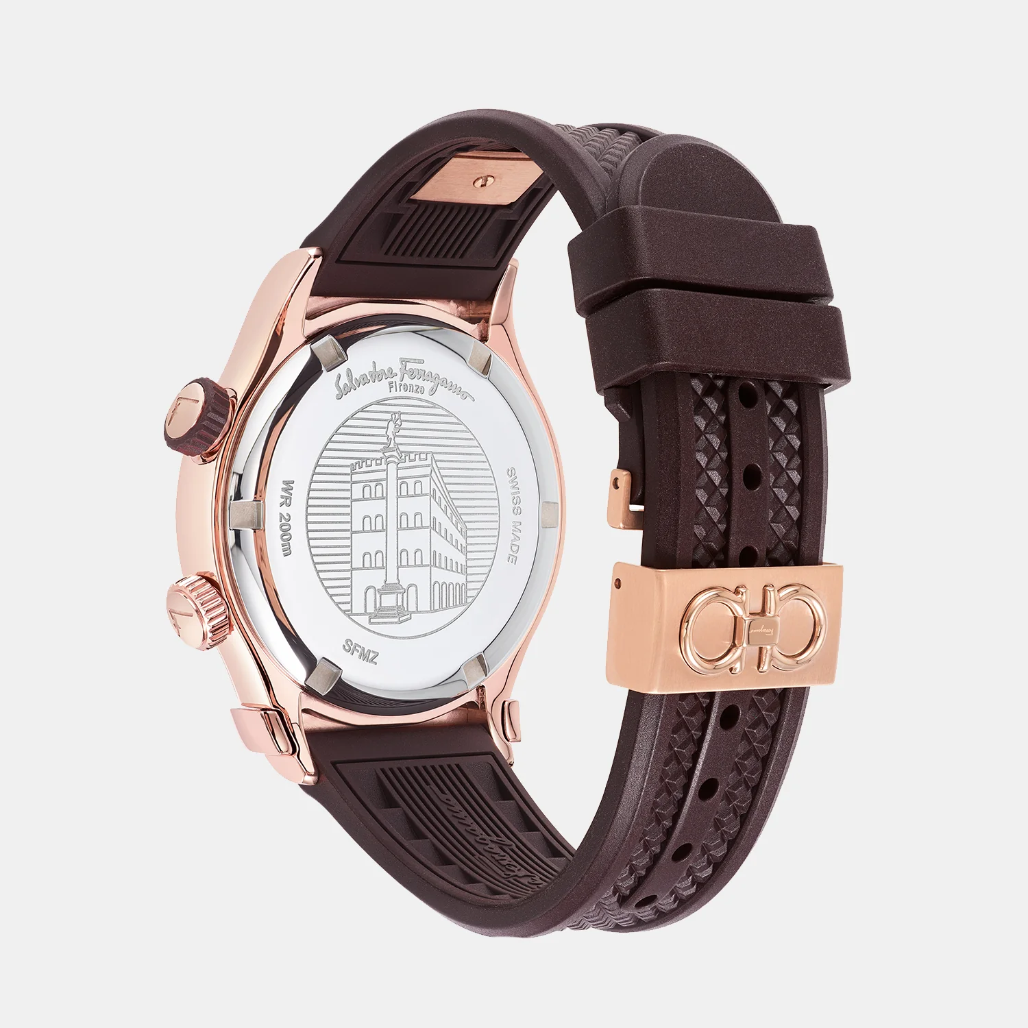 Men Quartz Black Dial Analog Rubber Watch SFMZ00322 - Image 2