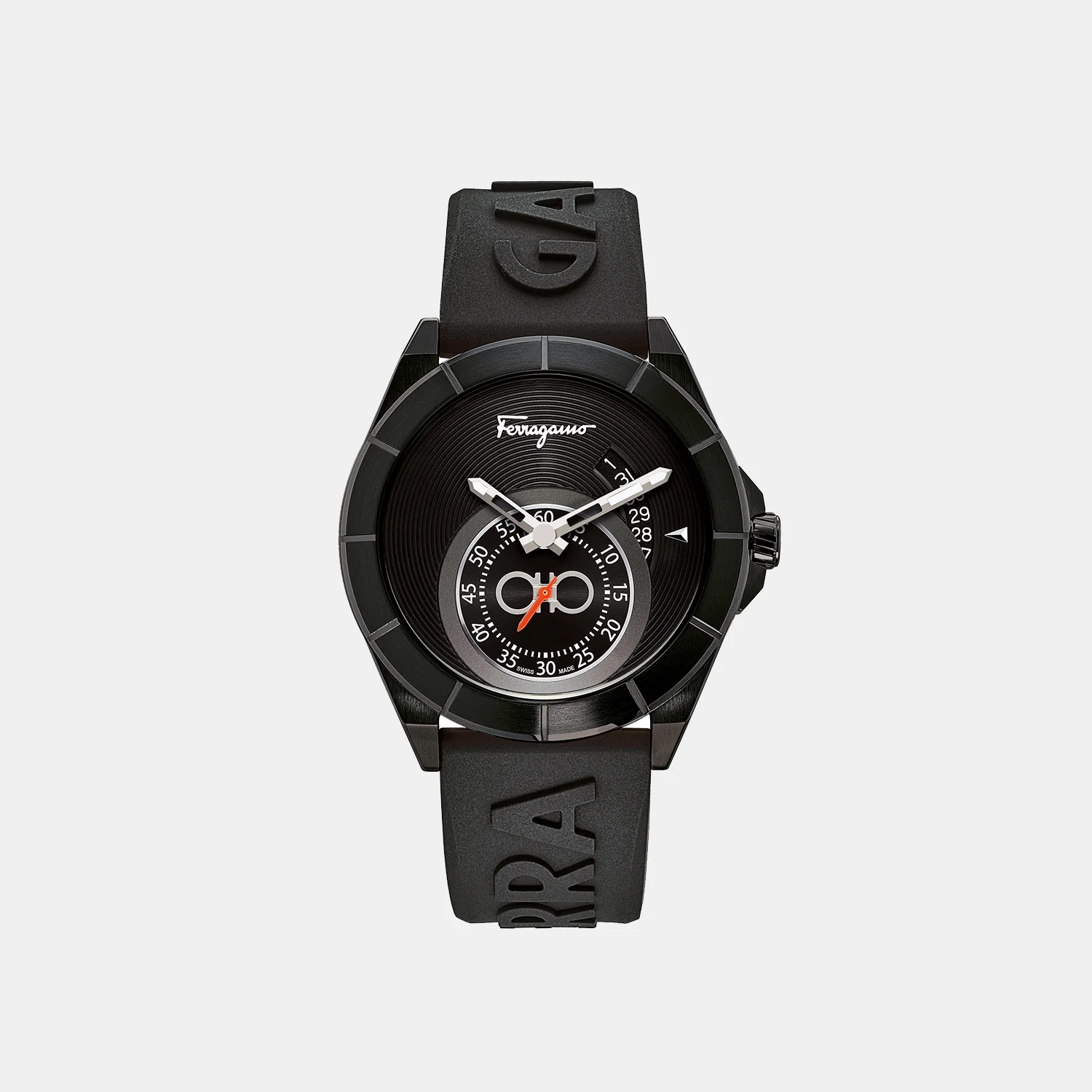 Men Quartz Black Dial Analog Silicone Watch SF1Y00720