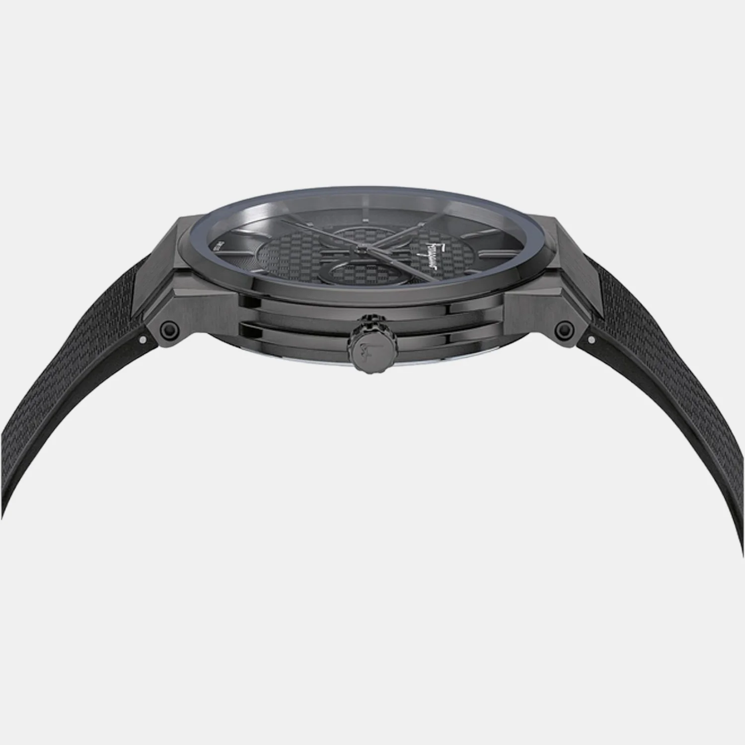 Men Quartz Black Dial Analog Silicone Watch SFHP00320 - Image 3