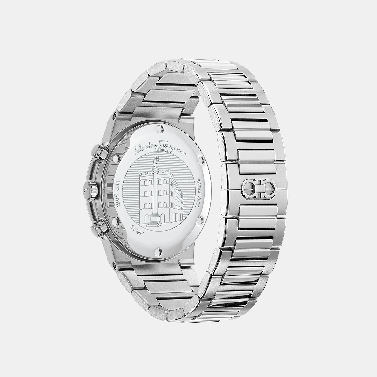 Men Quartz Black Dial Chronograph Stainless Steel Watch SFME00321 - Image 2