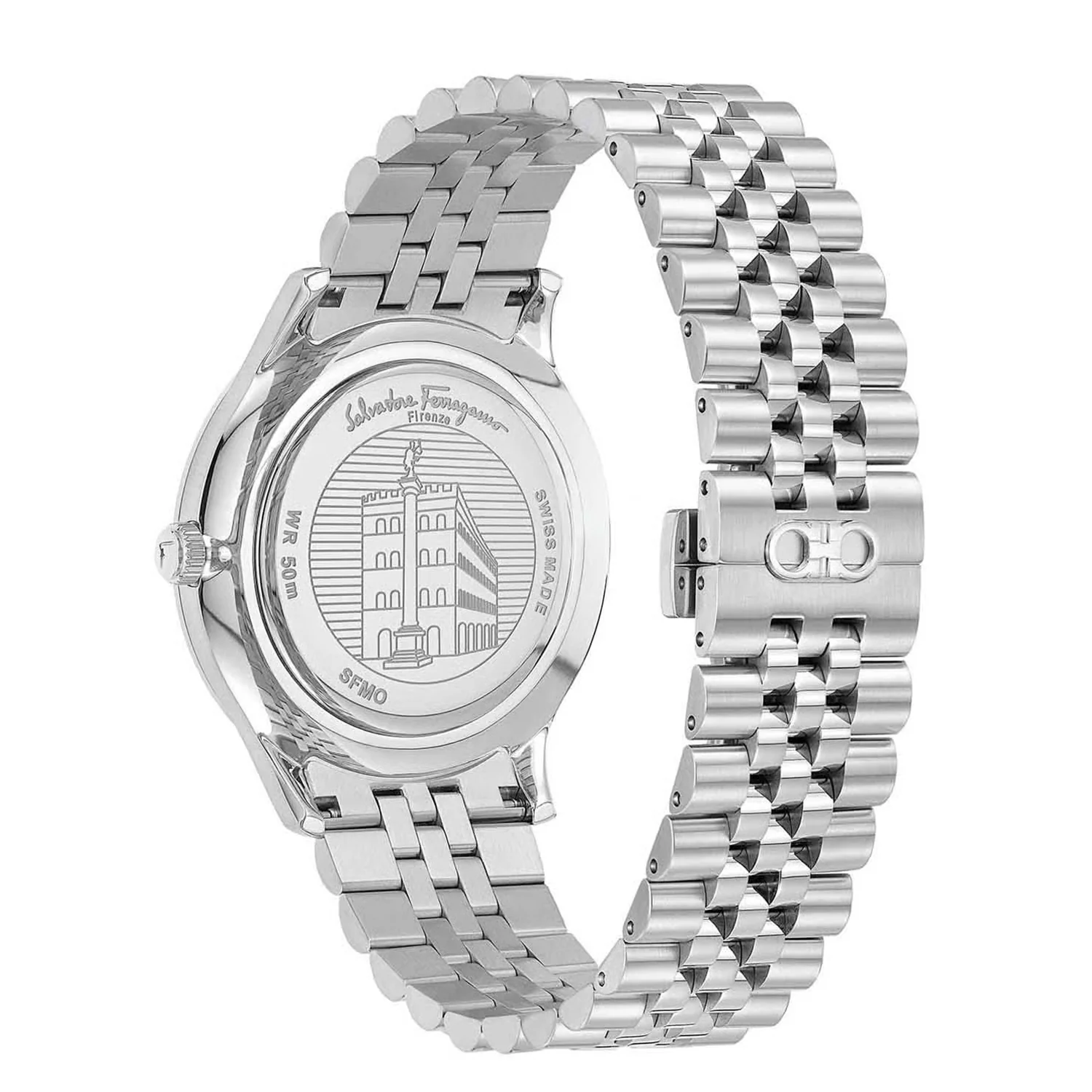 Men Quartz Blue Dial Analog Stainless Steel Watch SFMO00122 - Image 3