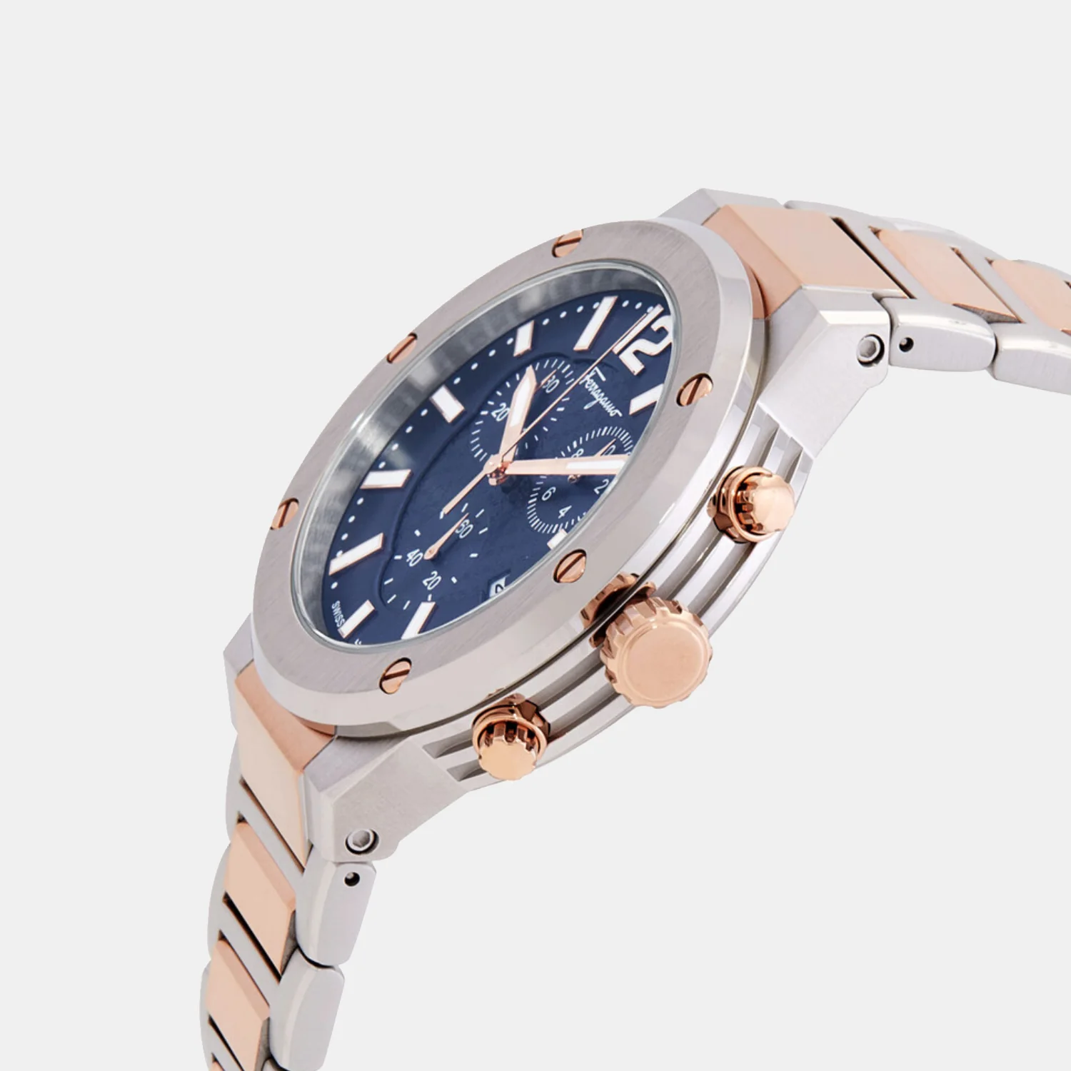 Men Quartz Blue Dial Chronograph Stainless Steel Watch SFJE00524 - Image 3
